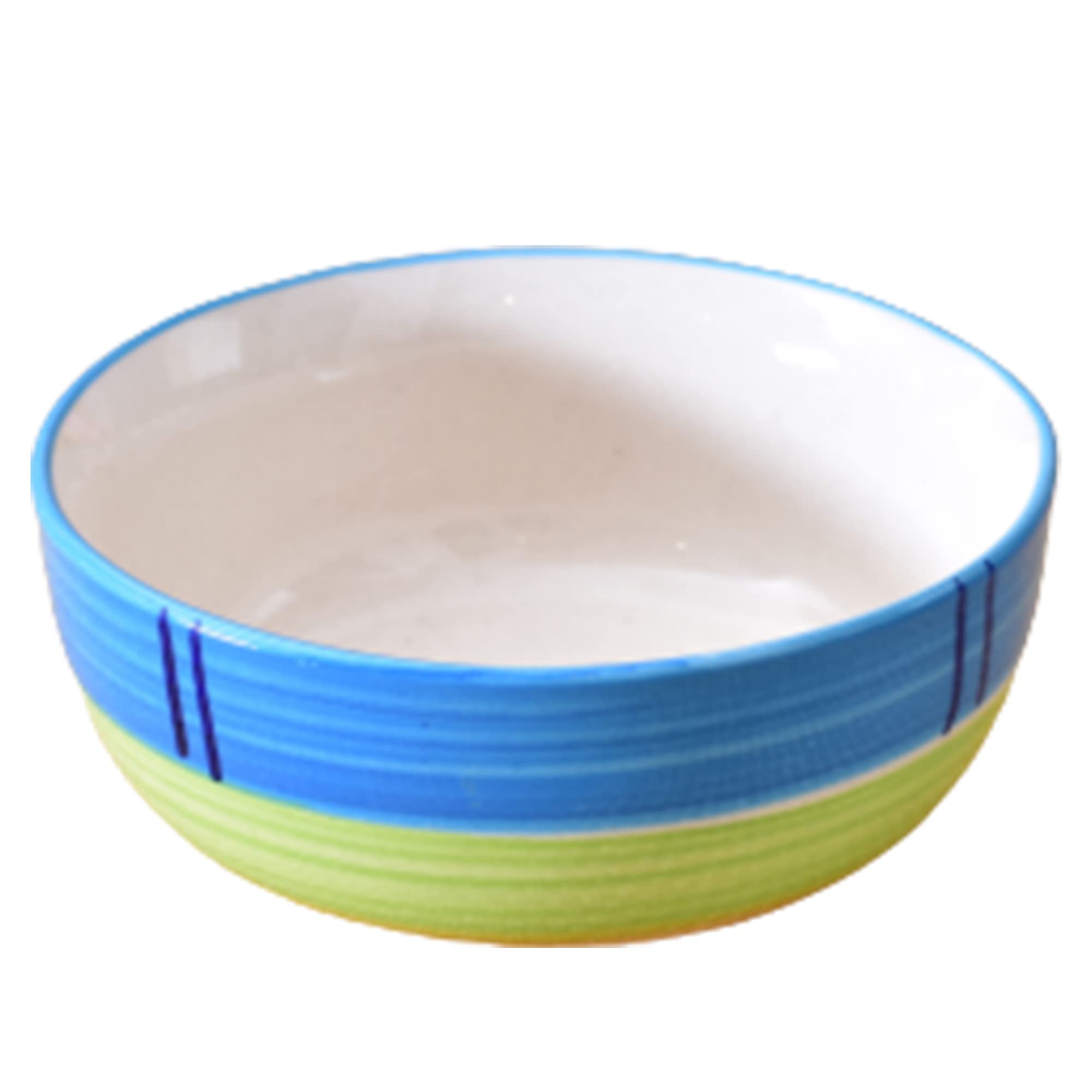 Kunhar Ceramic Serving Bowls (Green, 800 ml) - 1 Piece