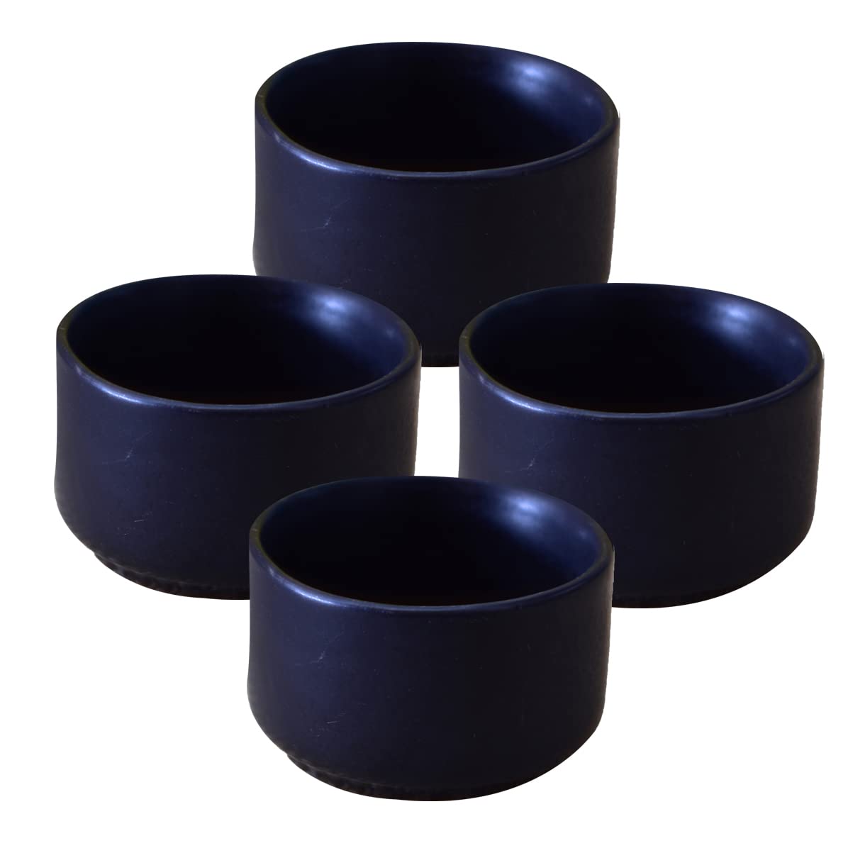 Kunhar Ceramic Sauce Holder - 56 ML, 4 Pieces, White Matt