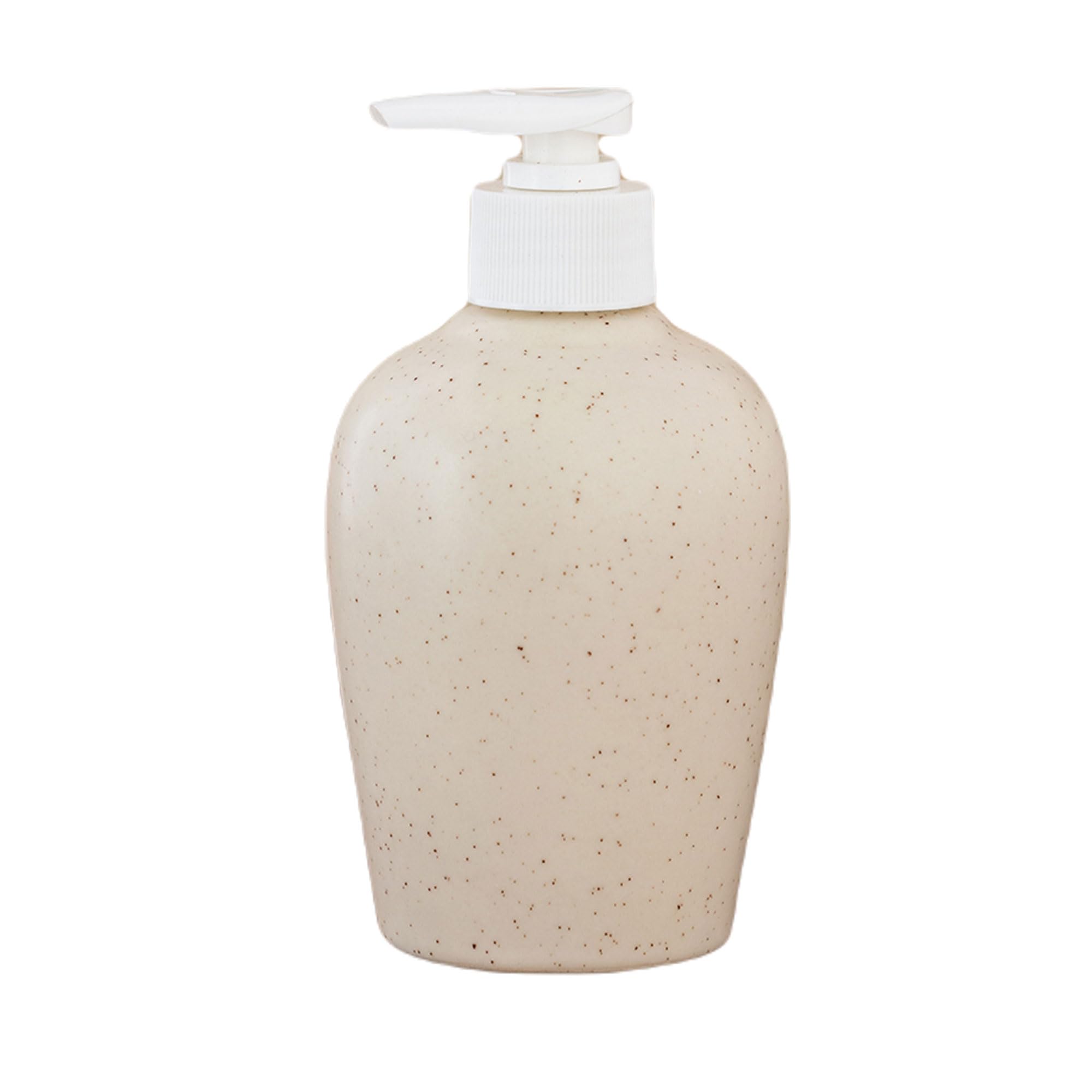 KunhaR Ceramic Long-Lasting Liquid Handwash Soap Dispenser for Bathroom | Handwash Bottle for Kitchen | Soap Dispenser for Wash Basin | Bathroom Accessories | 300 ml, White Matte