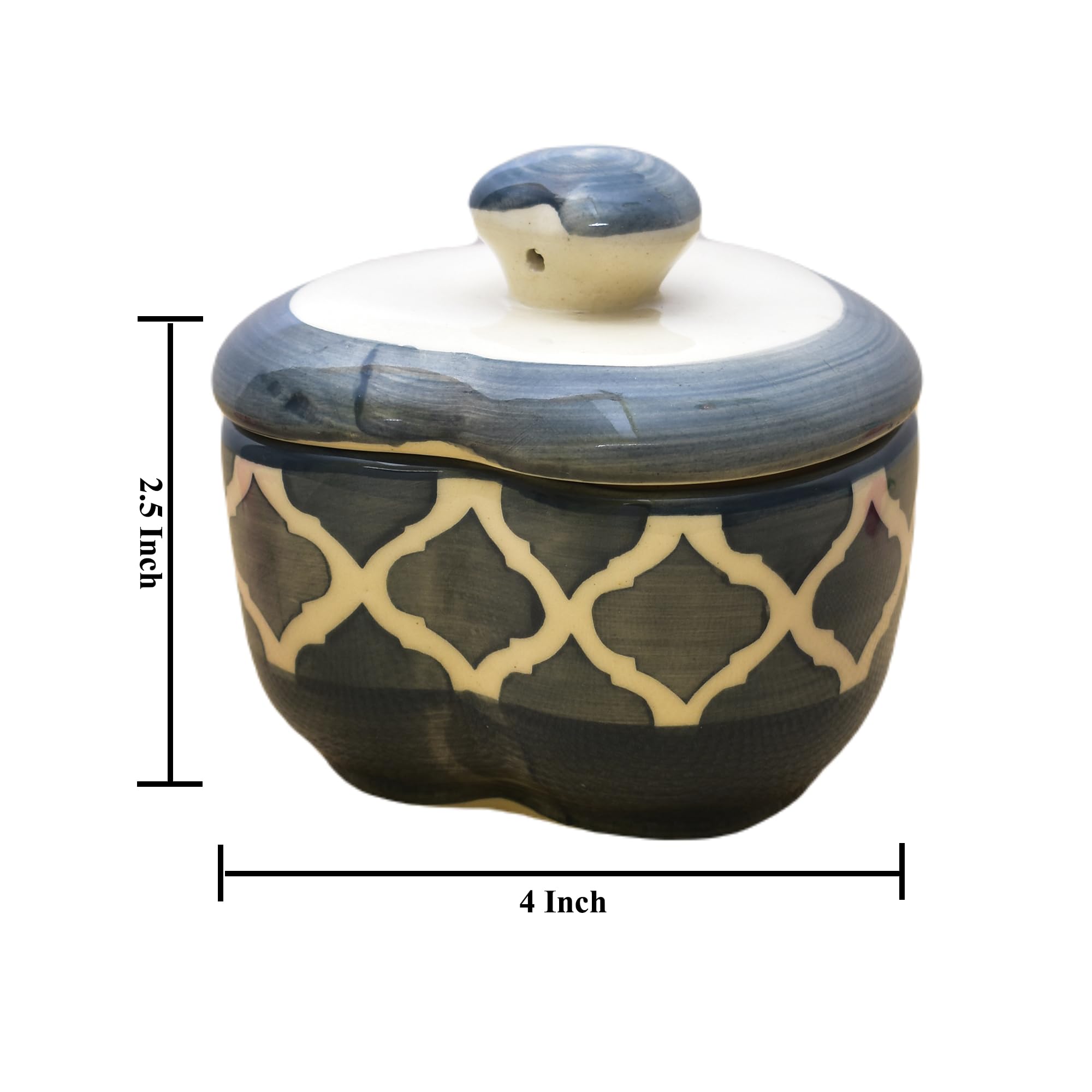 Kunhar Multipurpose Ceramic Donga – Grey Chidi | 350 ML Lidded Serving Donga | Microwave & Dishwasher Safe | Ideal for Gravy, Dal, Curry & More