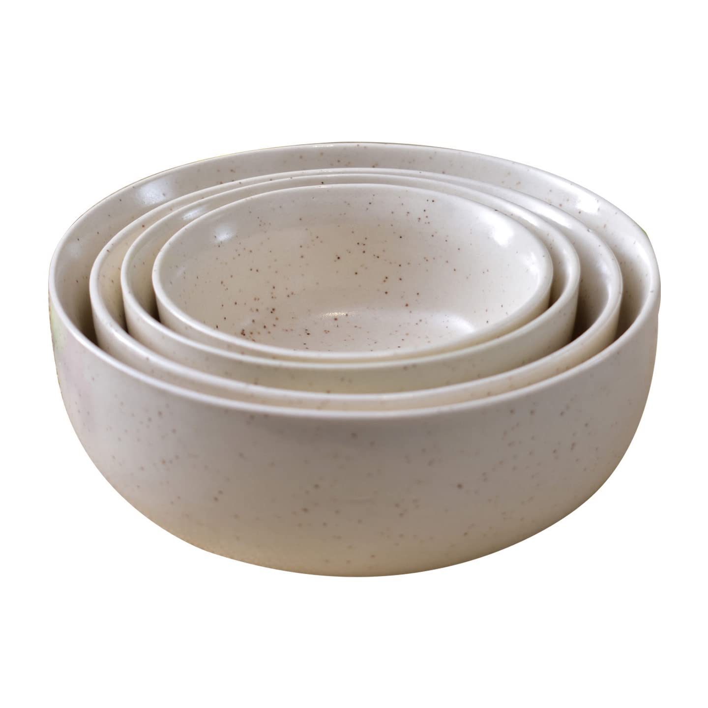 Kunhar Ceramic Mixing Bowls - 1000 ML, 750 ML, 500 ML and 300 ML, 4 Pieces