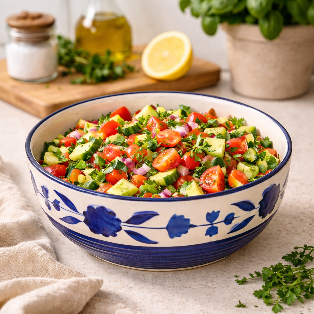 Kunhar Ceramic Mixing Bowl Set 4 Pieces 1500ml 800ml 600ml 400ml Blue Flower Durable Microwave Safe Dishwasher Safe Mixing Serving Storage