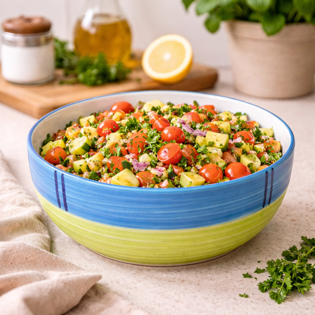 Kunhar Ceramic Mixing Bowl Set – 4 Pieces (1500ml, 800ml, 600ml, 400ml), Green – Durable, Microwave & Dishwasher Safe – Ideal for Mixing, Serving & Storage