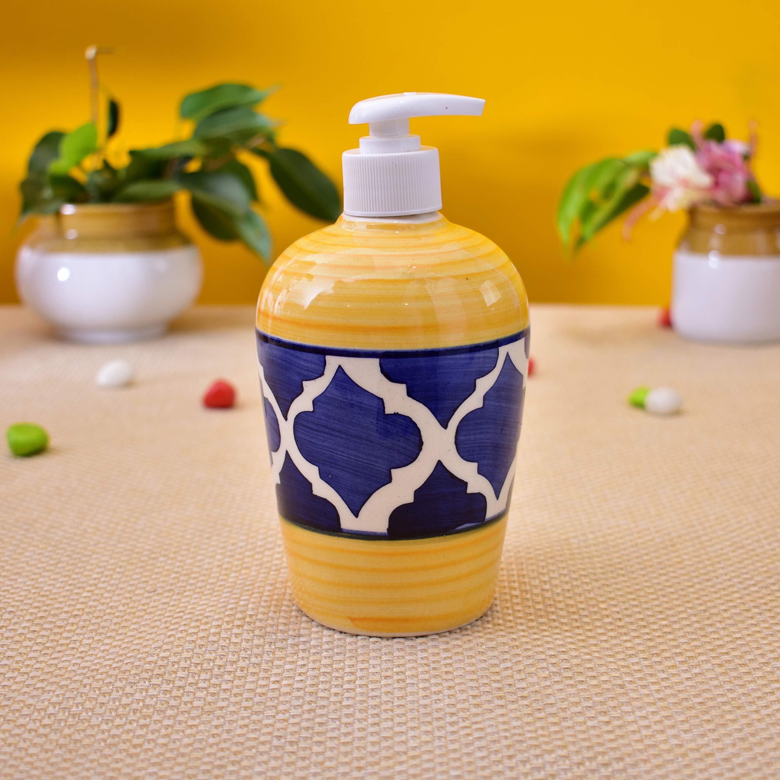KunhaR Ceramic Liquid Soap Dispenser | Shower Lotion Dispenser | Gel Dispenser | Liquid Shampoo Dispenser