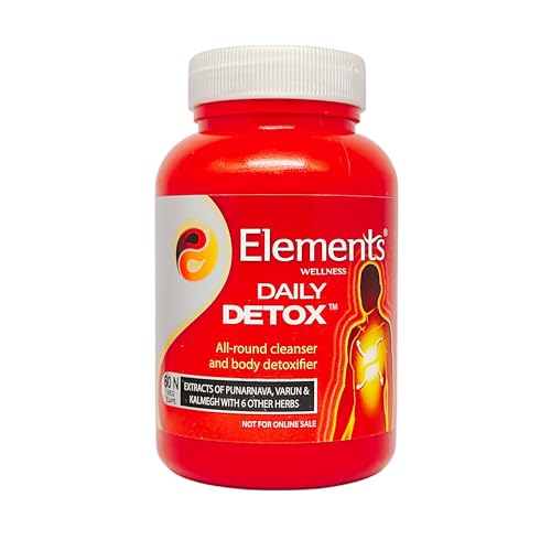 Elements Wellness Daily Detox Capsules – Supports Metabolism, Toxin Elimination & Immunity, 60 Capsule