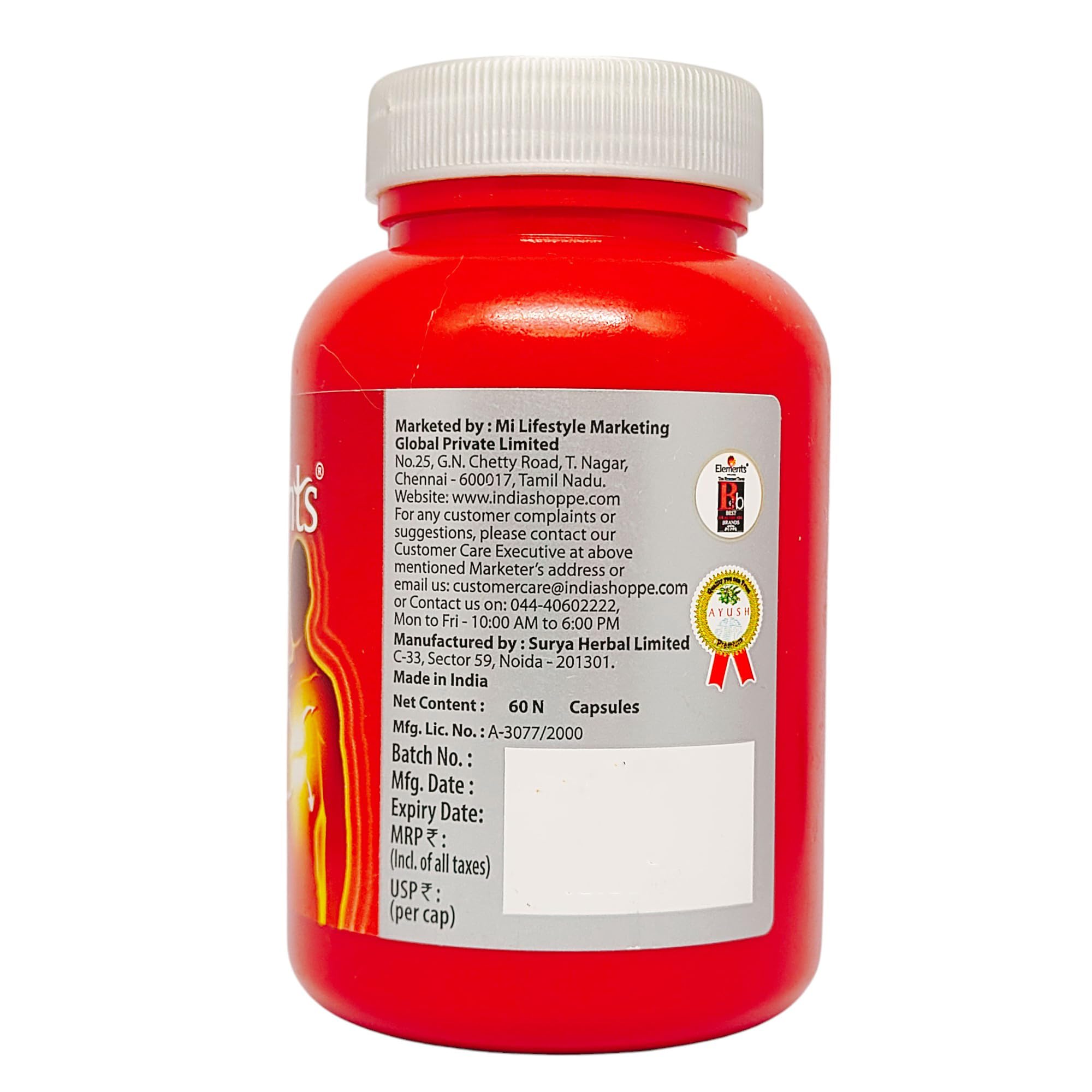 Elements Wellness Daily Detox Capsules – Supports Metabolism, Toxin Elimination & Immunity, 60 Capsule