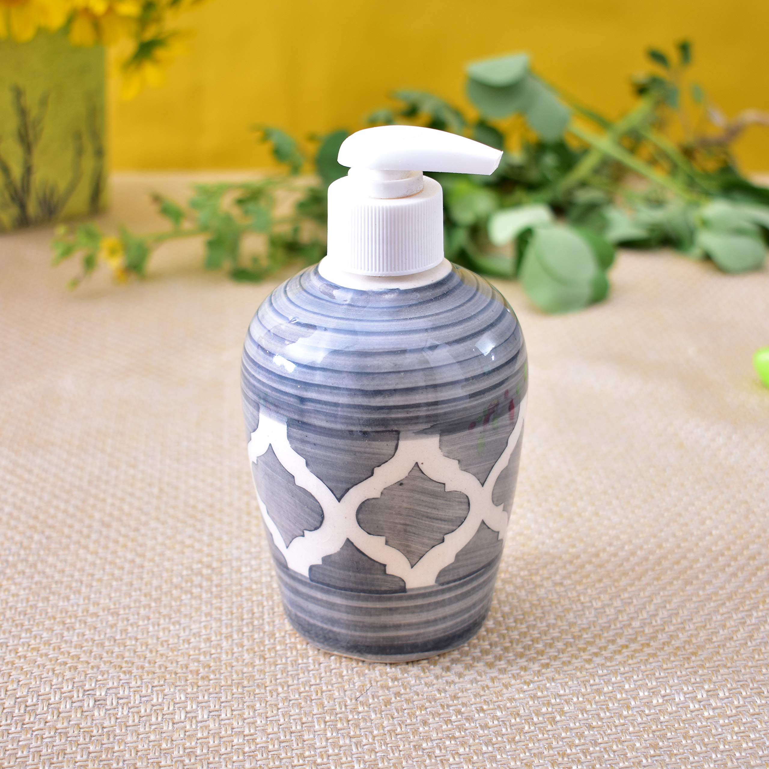 KunhaR Ceramic Liquid Soap Dispenser, 300 Ml, Grey
