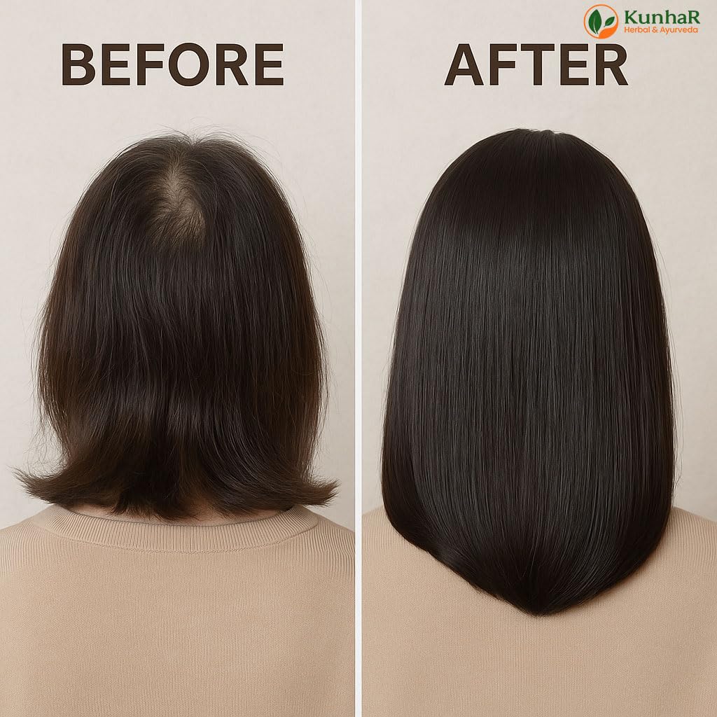 KunhaR Maha Bhringraj Premium Hair Oil with Amla & Neem - 100 ml (Pack of 1) - Reduces Hair Fall, Cures Dandruff – Ayurvedic Herbal Formula – Power of Roots