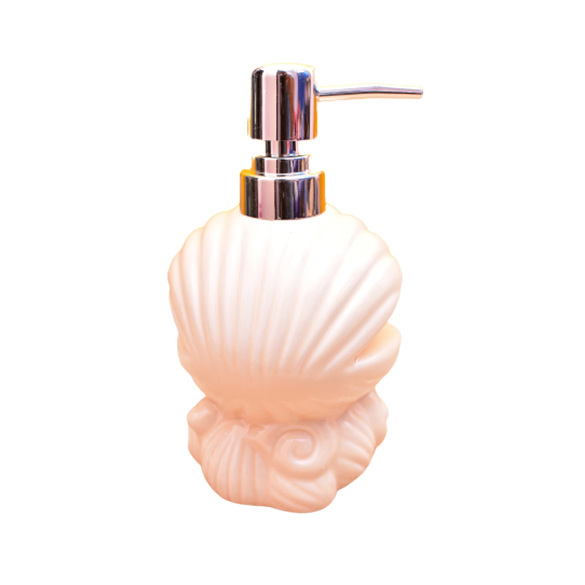 KunhaR Ceramic Liquid Soap Dispenser, 450 Ml, Dawn Pink