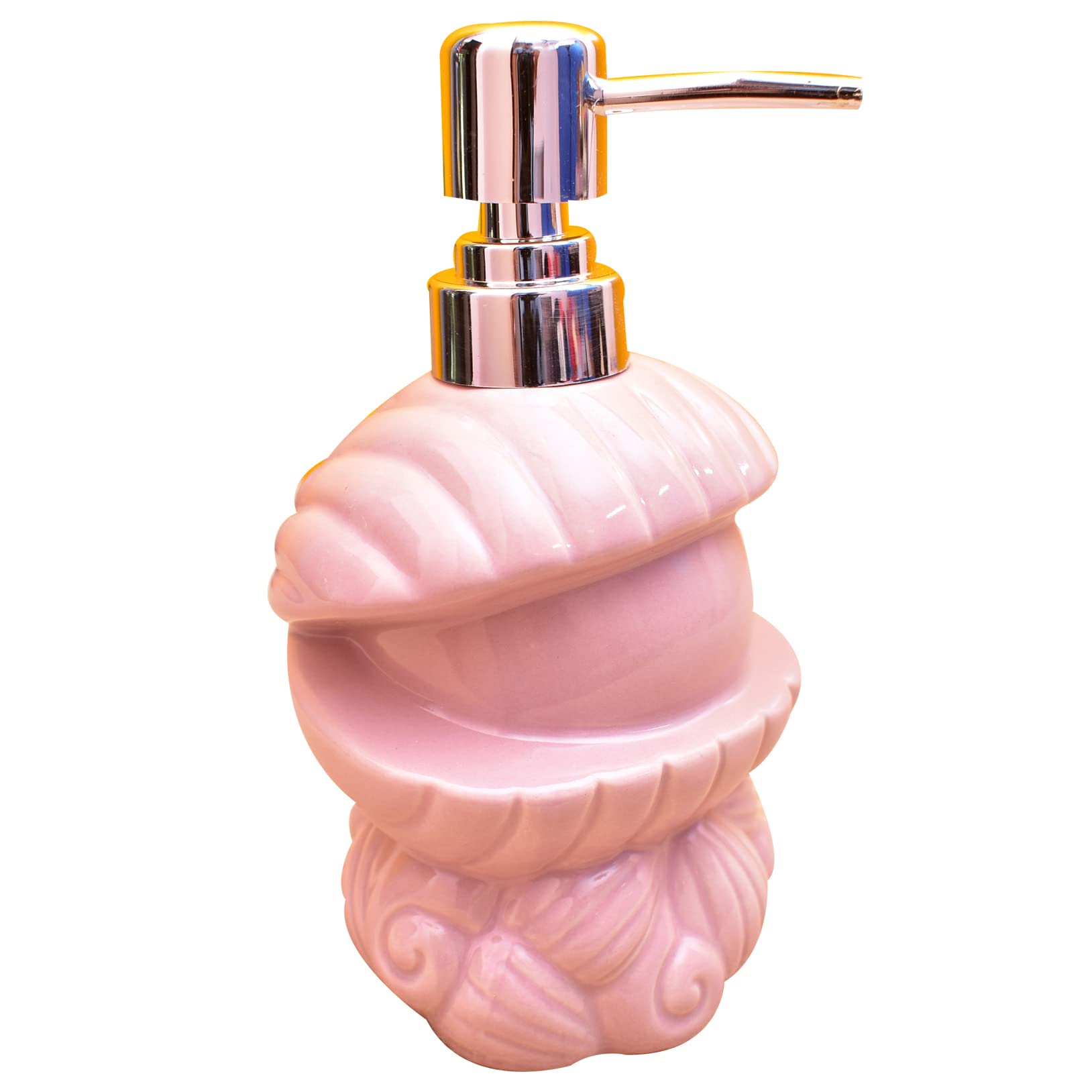 KunhaR Ceramic Liquid Soap Dispenser, 450 Ml, Light Pink