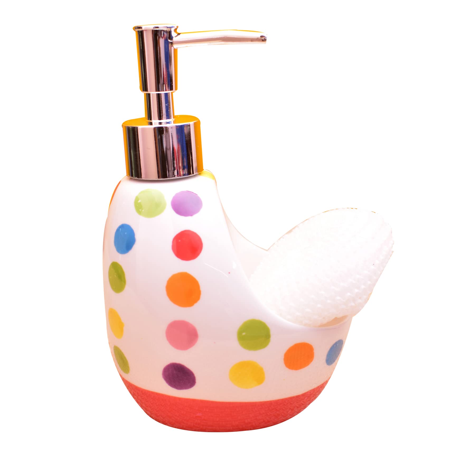 KunhaR Ceramic Liquid Soap Dispenser, 450 Ml, Red Base