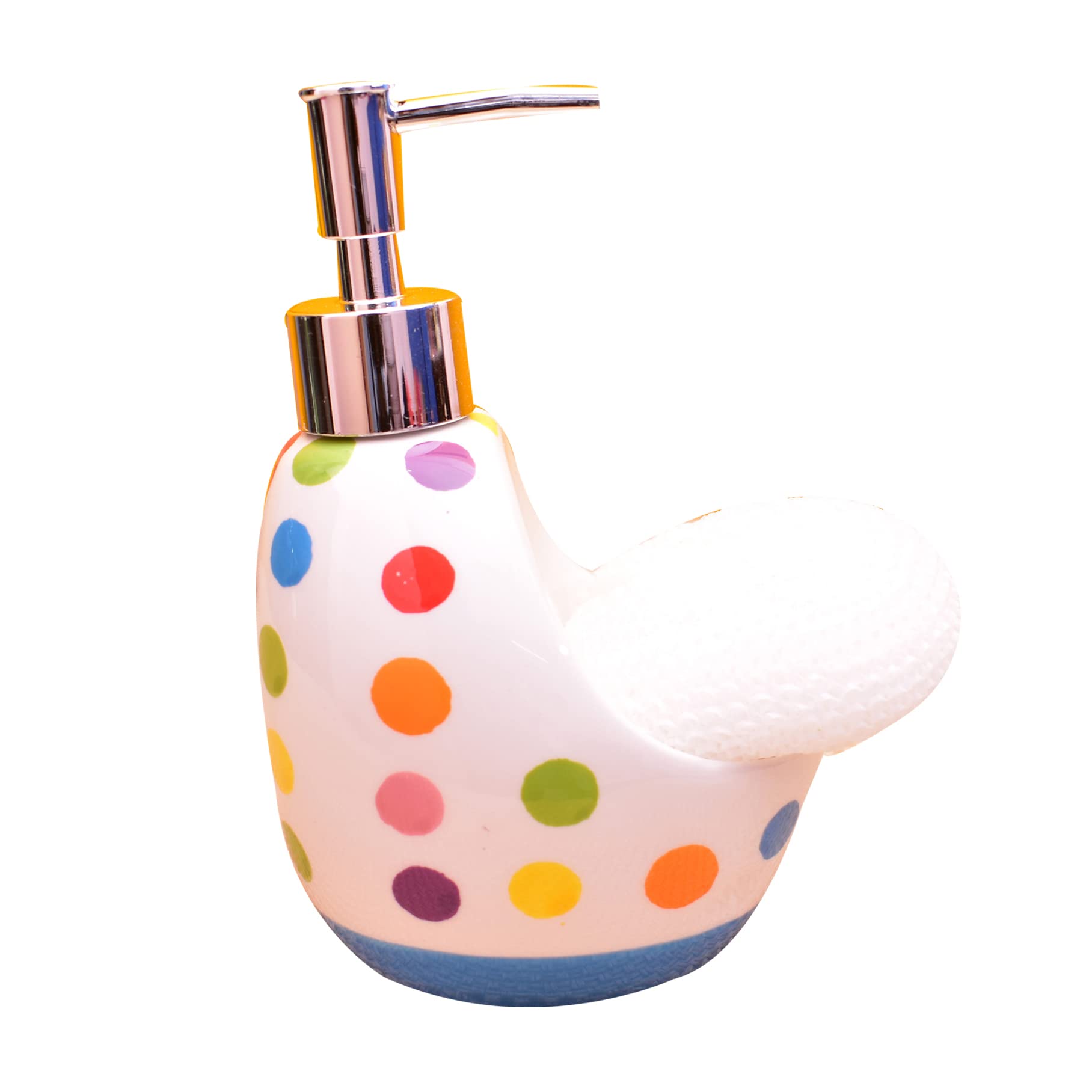 KunhaR Ceramic Liquid Soap Dispenser, 450 Ml, Blue Base