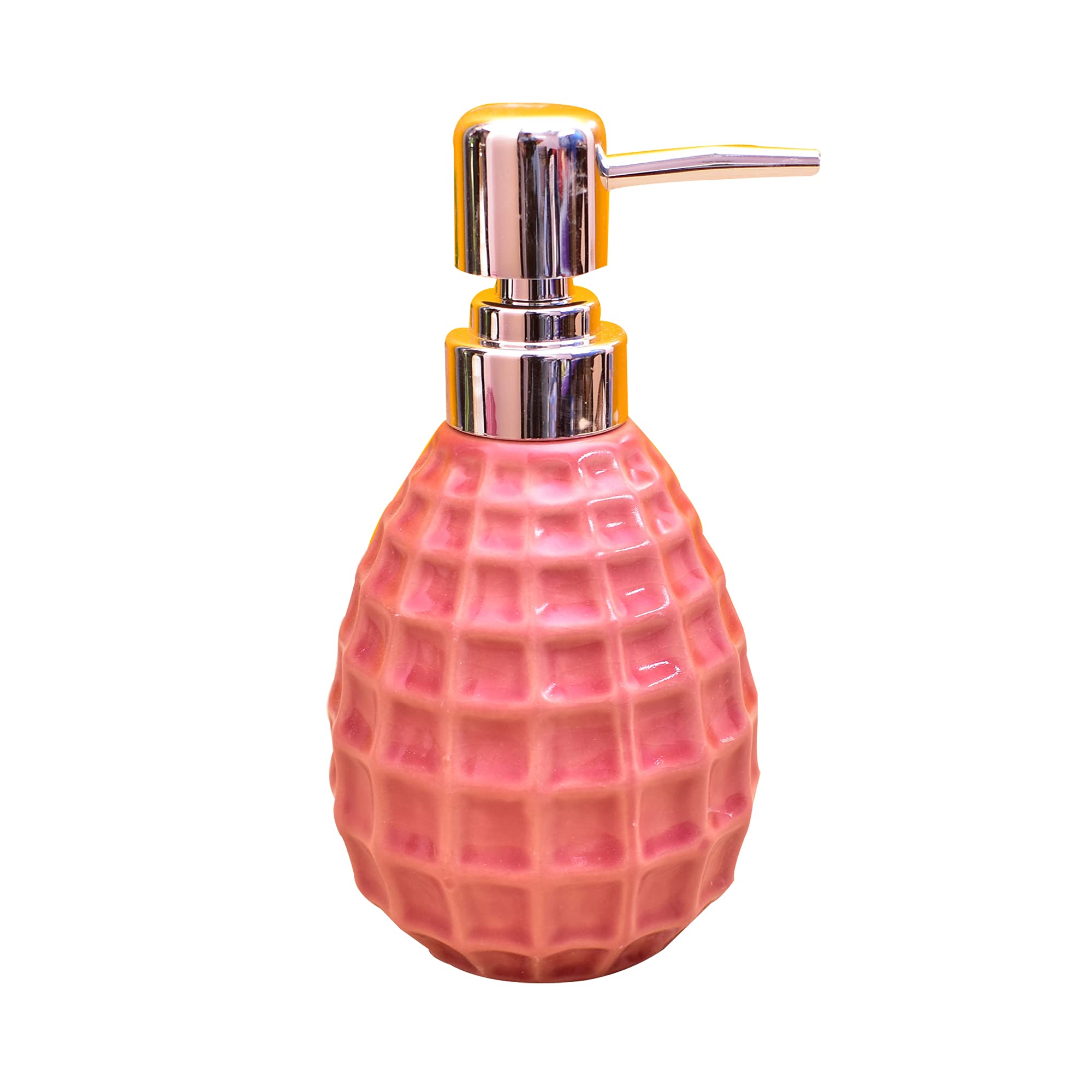 KunhaR Ceramic Liquid Soap Dispenser, 400 Ml, Red