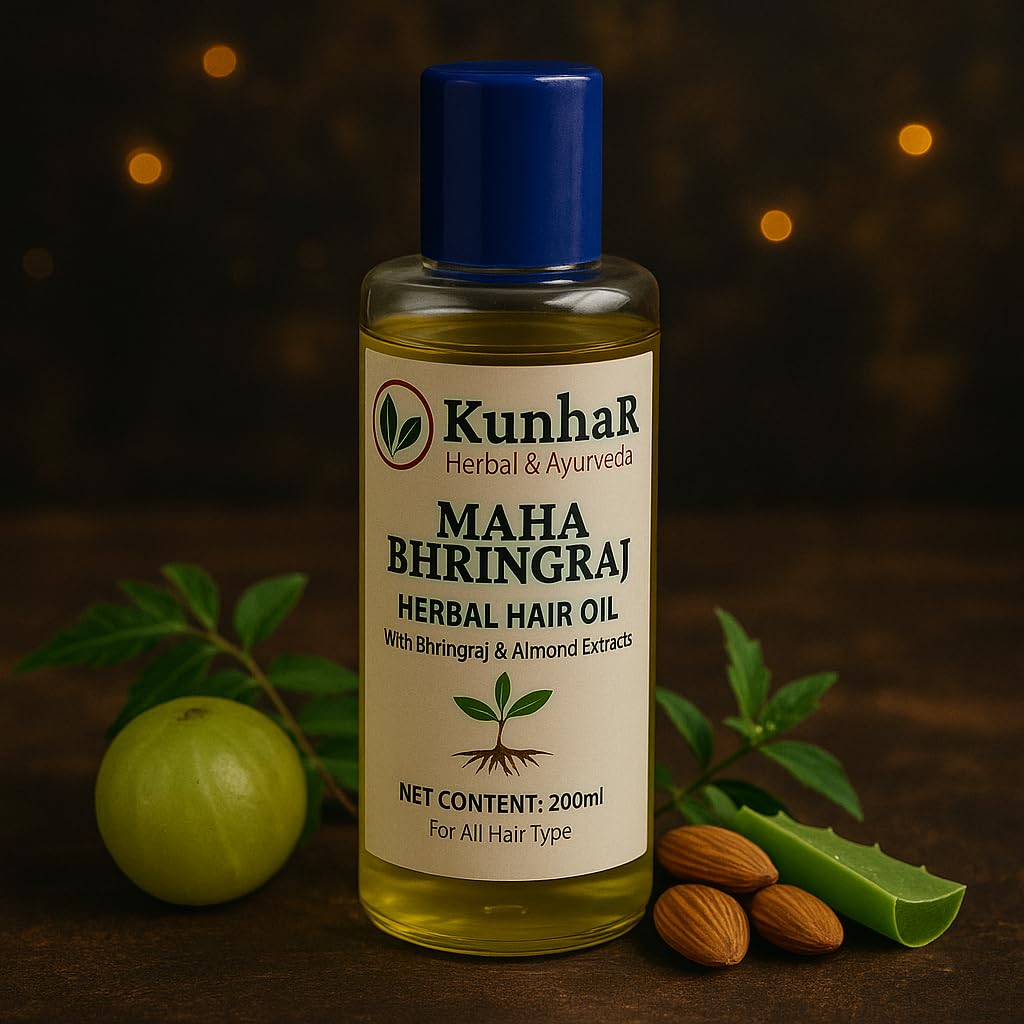 Maha Bhringraj Herbal Hair Oil - Nourishing & Strengthening Hair (Pack of 1, 200ml)