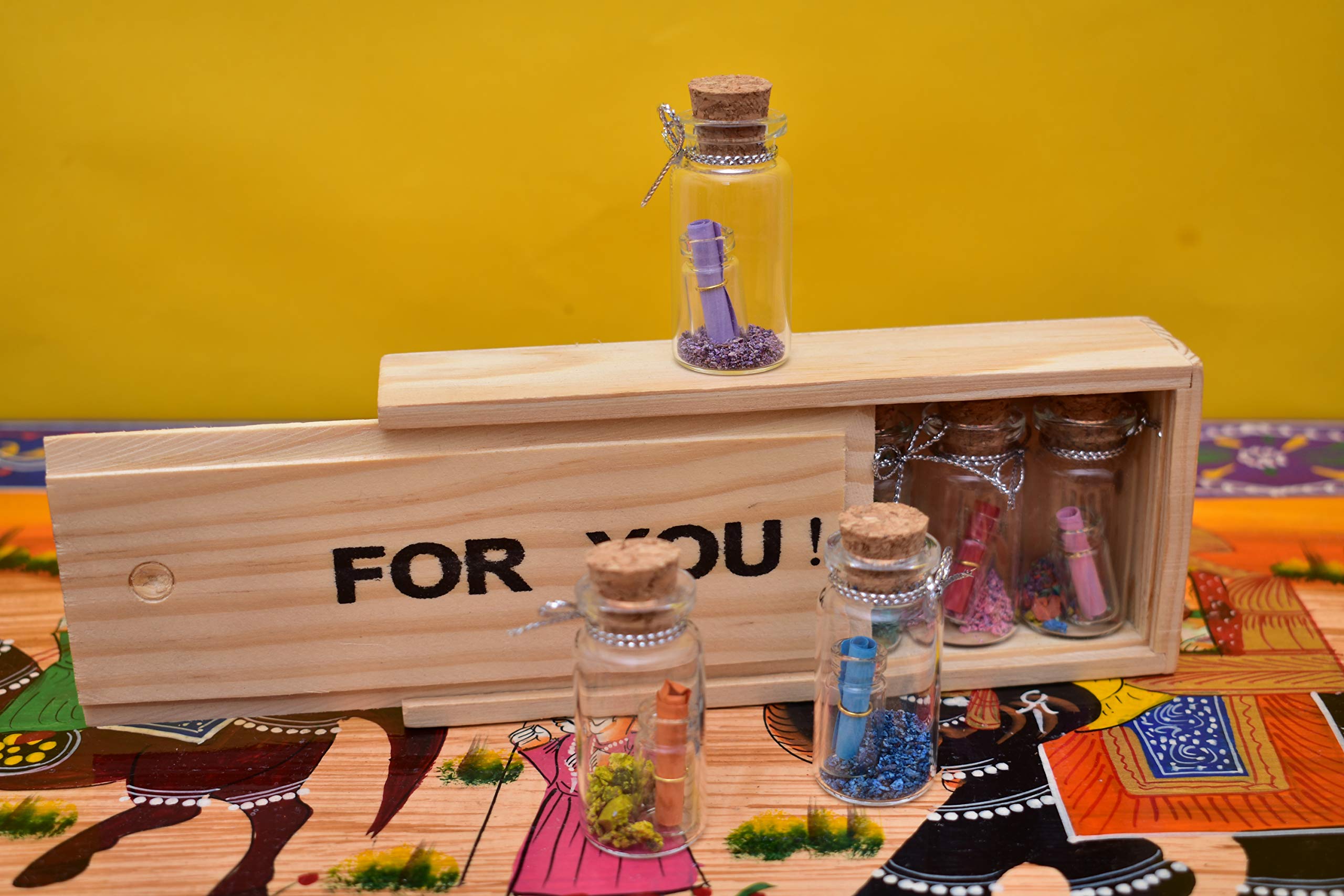 Kunhar Message in a Bottle Glass Favor Bottle, Party Gift, Wedding Decorations, Set of 6