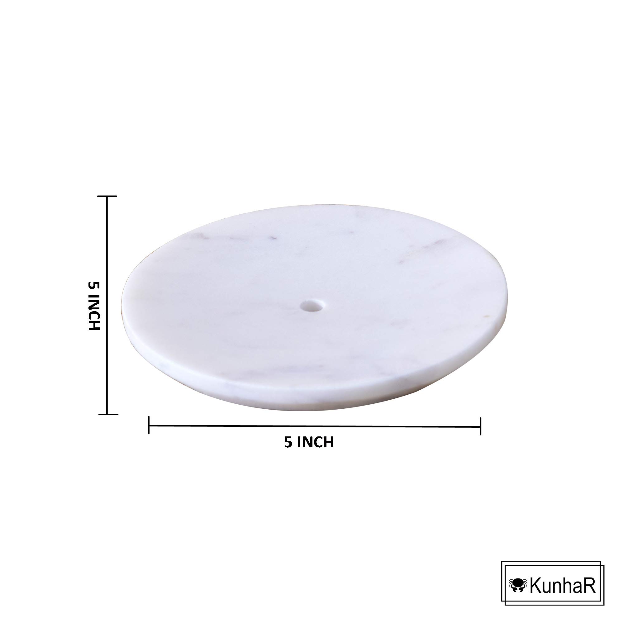 KunhaR Natural Marble Soap Dish Holder Elegant Stone Accessory for Bathroom & Wash Basin