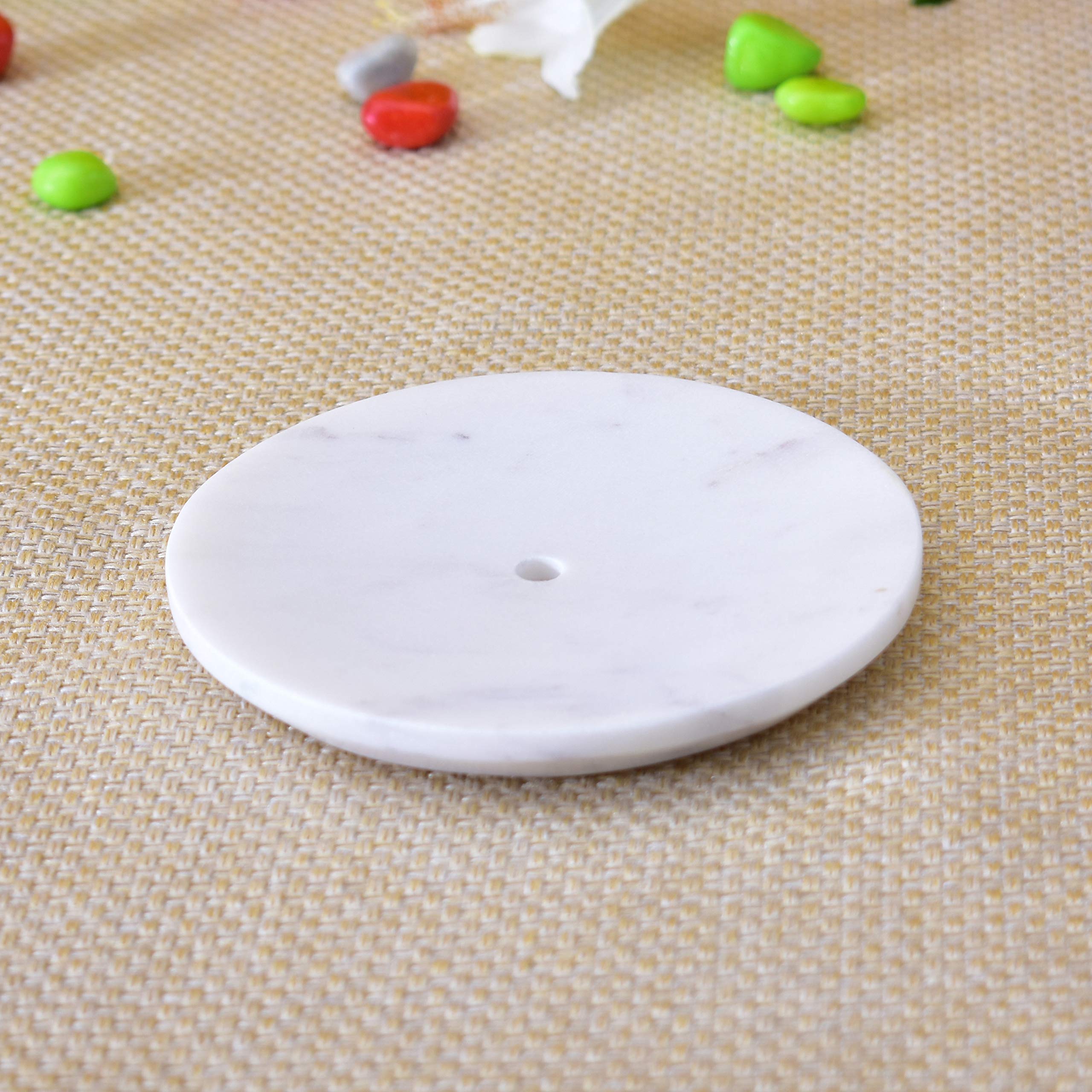 KunhaR Natural Marble Soap Dish Holder Elegant Stone Accessory for Bathroom & Wash Basin