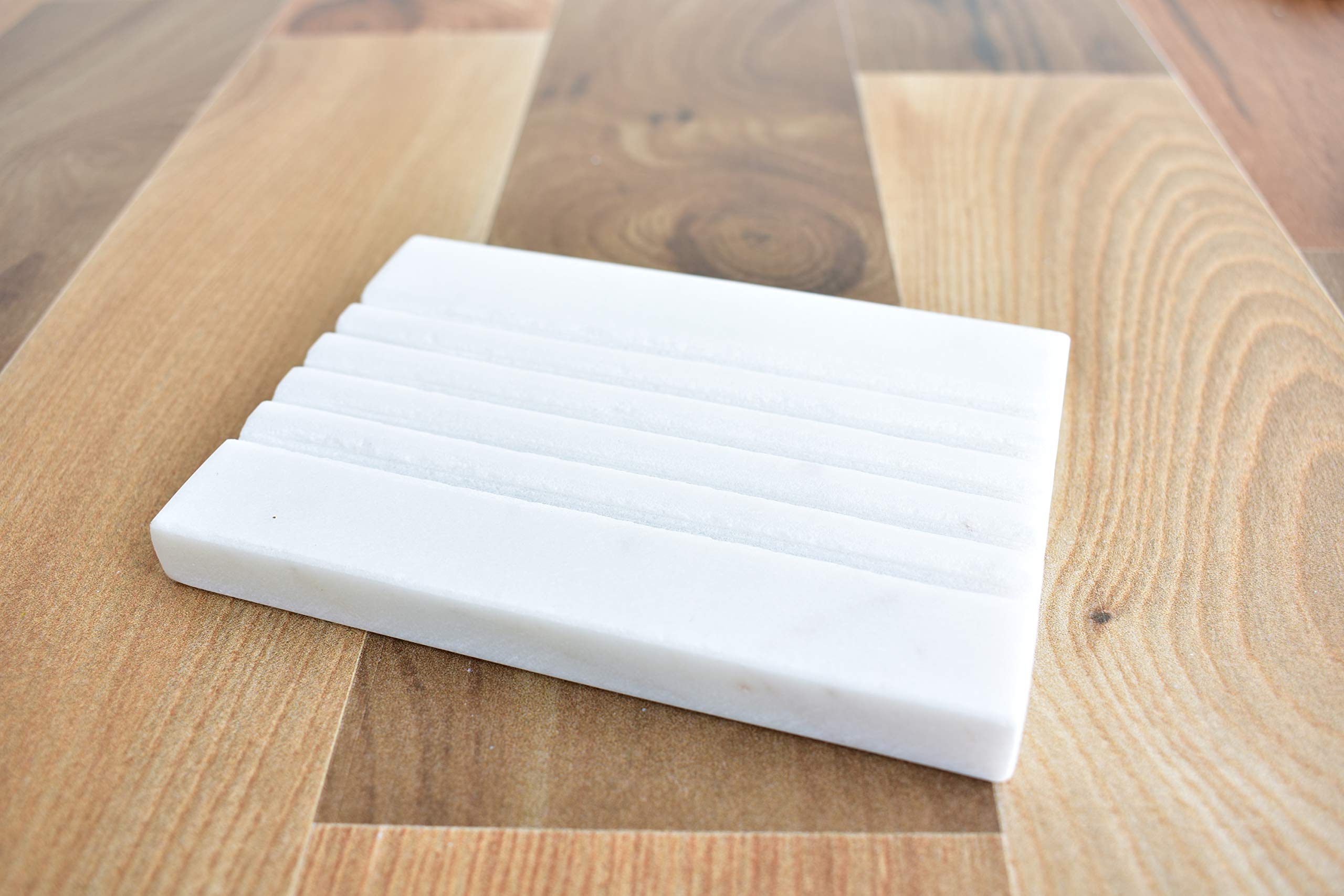 KunhaR Black Marble Soap Dish Premium Stone Holder for Bathroom & Wash Basin