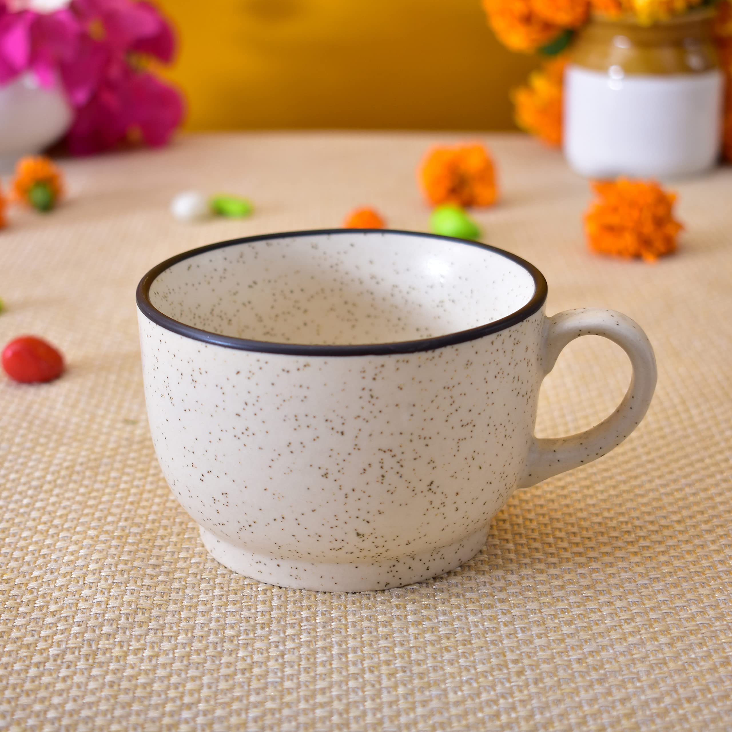 Kunhar Ceramic Soup Mug - White Matt, 1 Piece