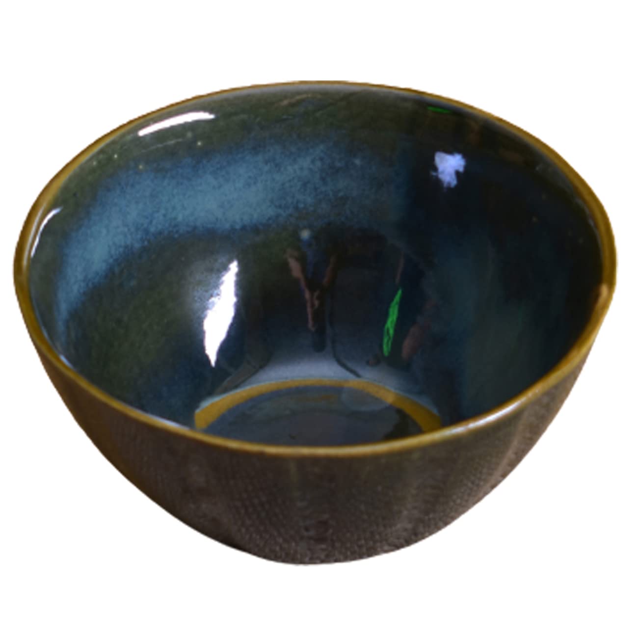 Kunhar Glazed Studio Pottery Ceramic Bowl - 1000 ML, 1 Piece, Charcoal Grey