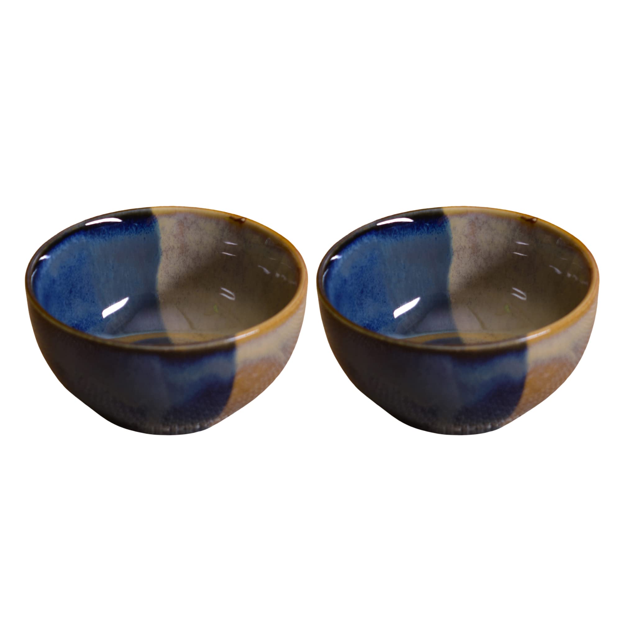 Kunhar Ceramic Bowl - 250 ML, 2 Pieces Pickled Bluewood