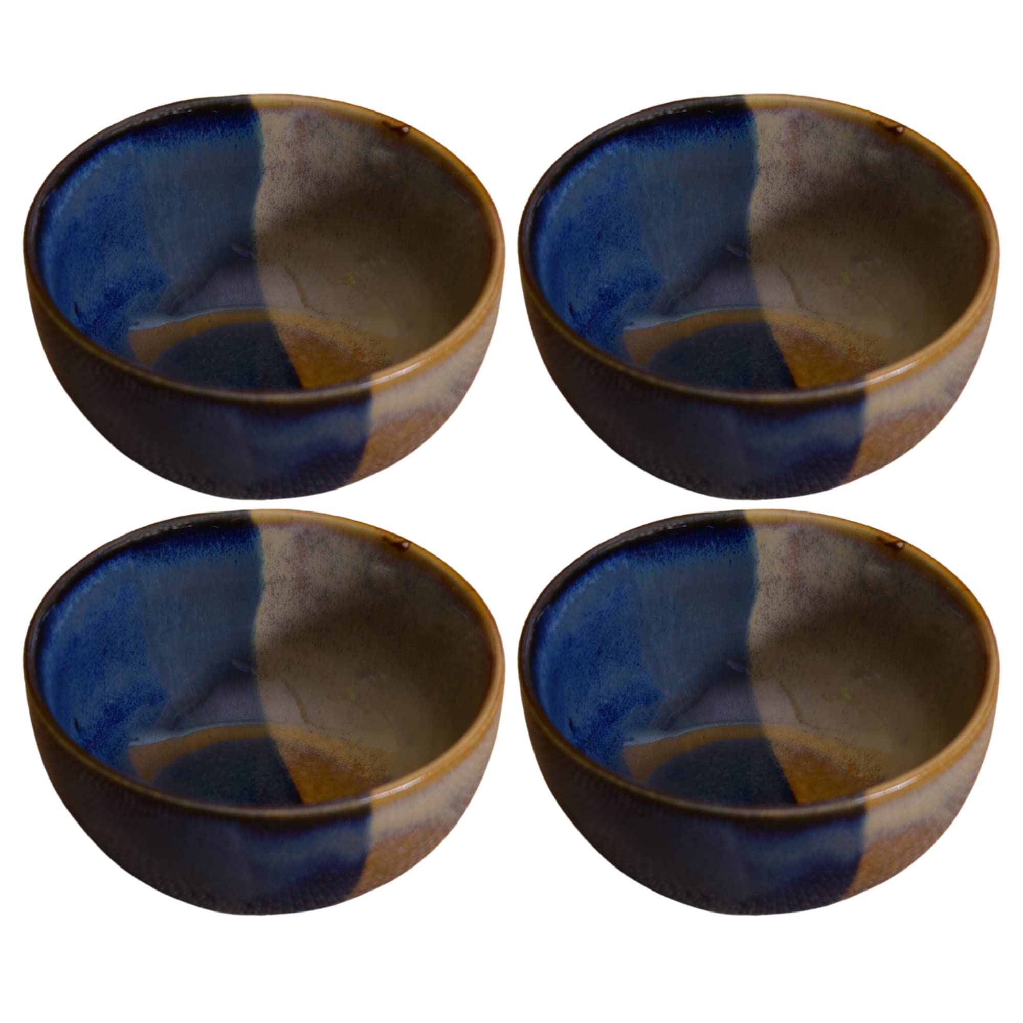 Kunhar Ceramic Bowls Set, 250 ML, 4 Pieces Pickled Bluewood