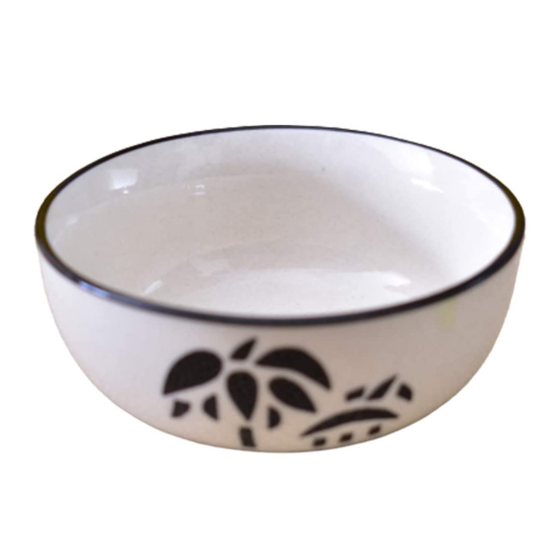 Kunhar Goat Ceramic Serving Bowls (Coconut White, 400 Ml)-2 Pieces,11.4 cm,H_5 cm,W_11.4 cm