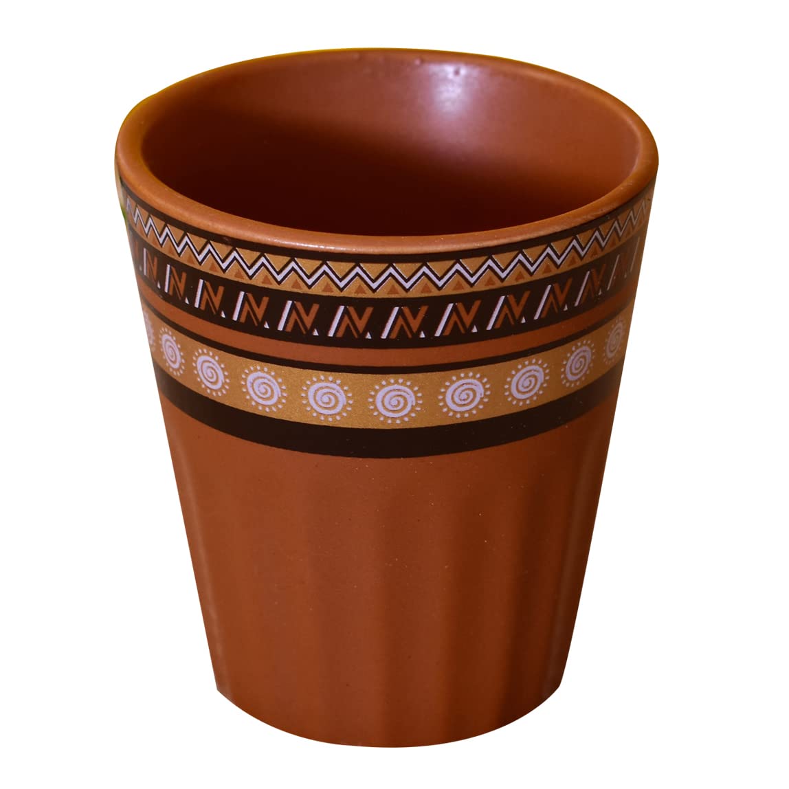 Kunhar Ceramic Tea Glass - 6 Pieces, Cumin, 125ml