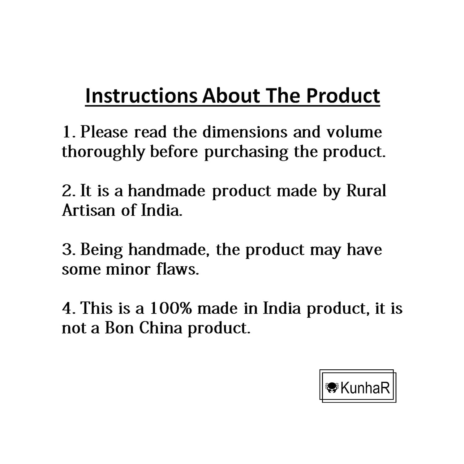 Kunhar Ceramic Serving Bowls (White Matt Black Border, 1500 ml) - 1 Piece