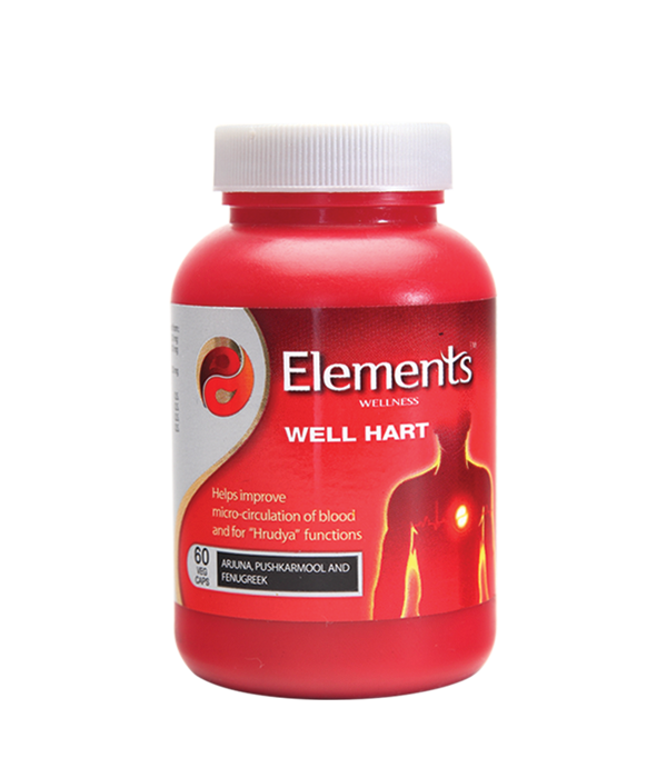 Elements Wellness Well Hart 60 Capsules, Elements Wellness, Well Hart