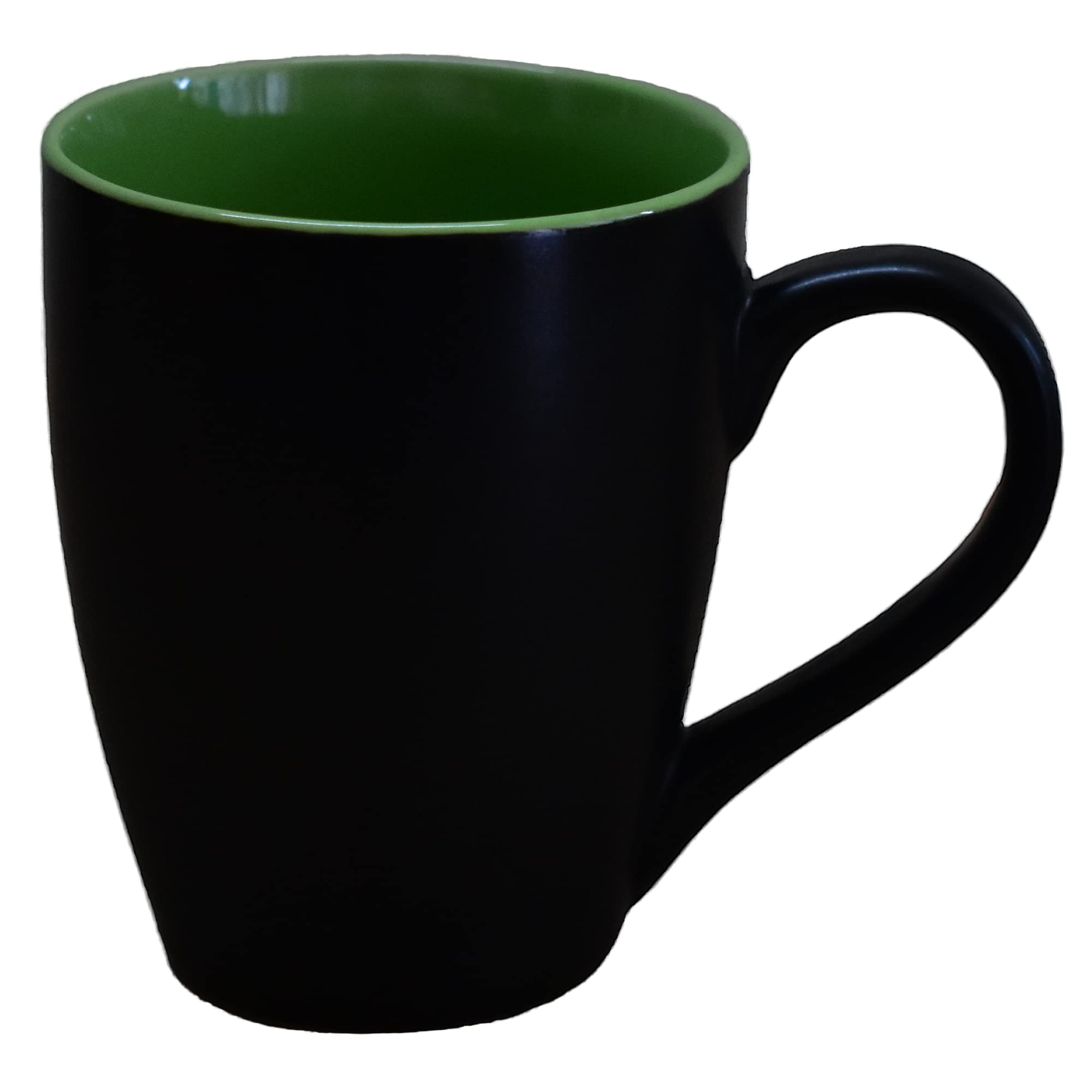 Kunhar Ceramic Coffee Mug, Ceramic Milk Mug - 350 Ml, 2 Pieces, Black Green