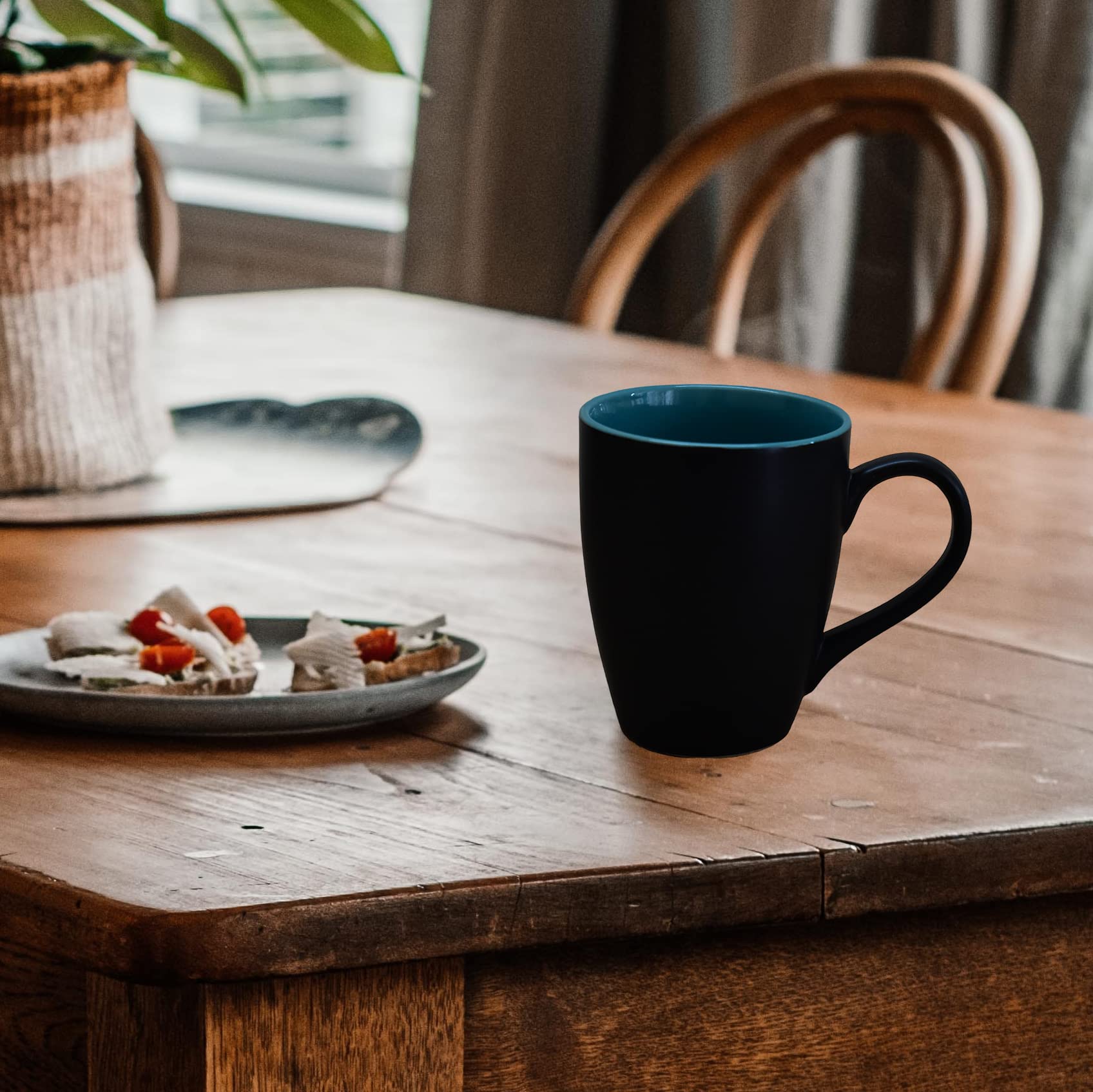 Kunhar Ceramic Coffee Mug, Ceramic Milk Mug - 350 Ml, 1 Piece, Nile Blue