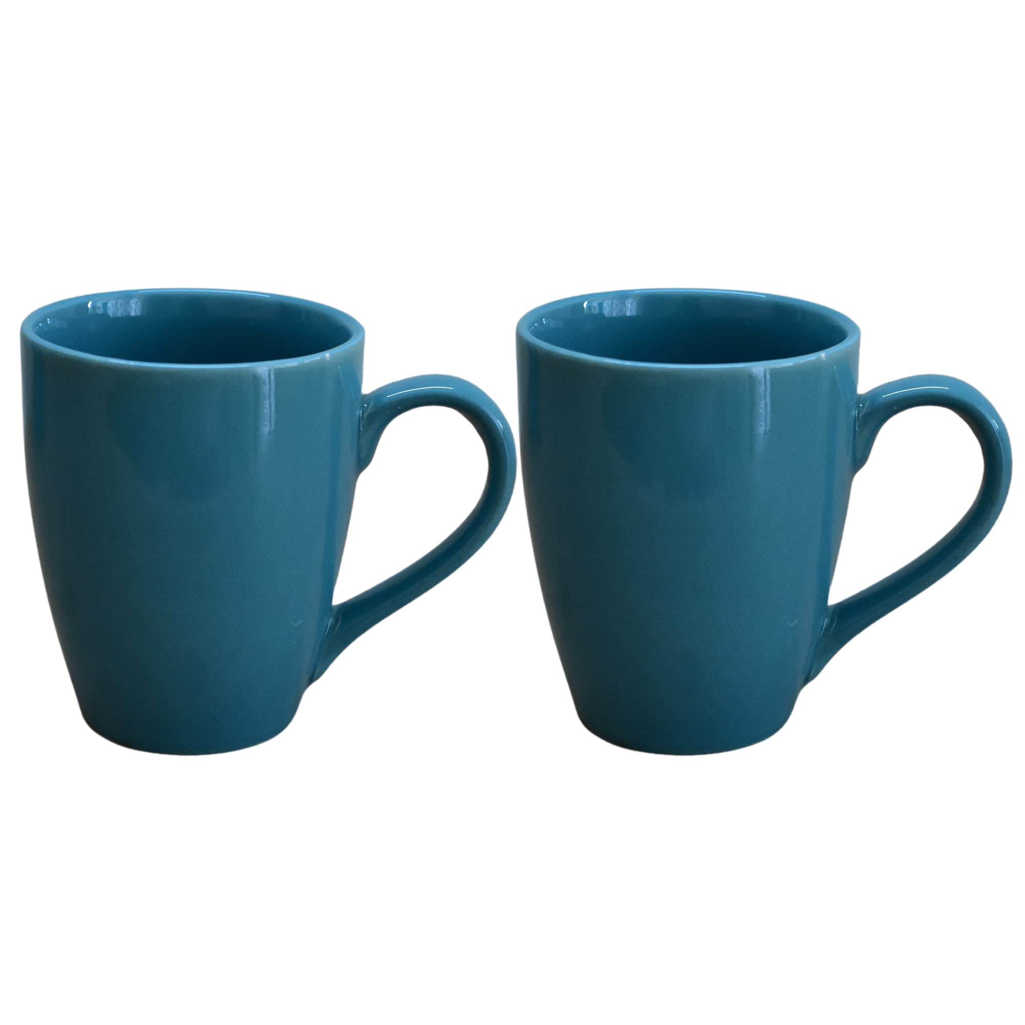 Kunhar Ceramic Coffee Mug, Ceramic Milk Mug - 350 Ml, 2 Pieces, Blue Dianne