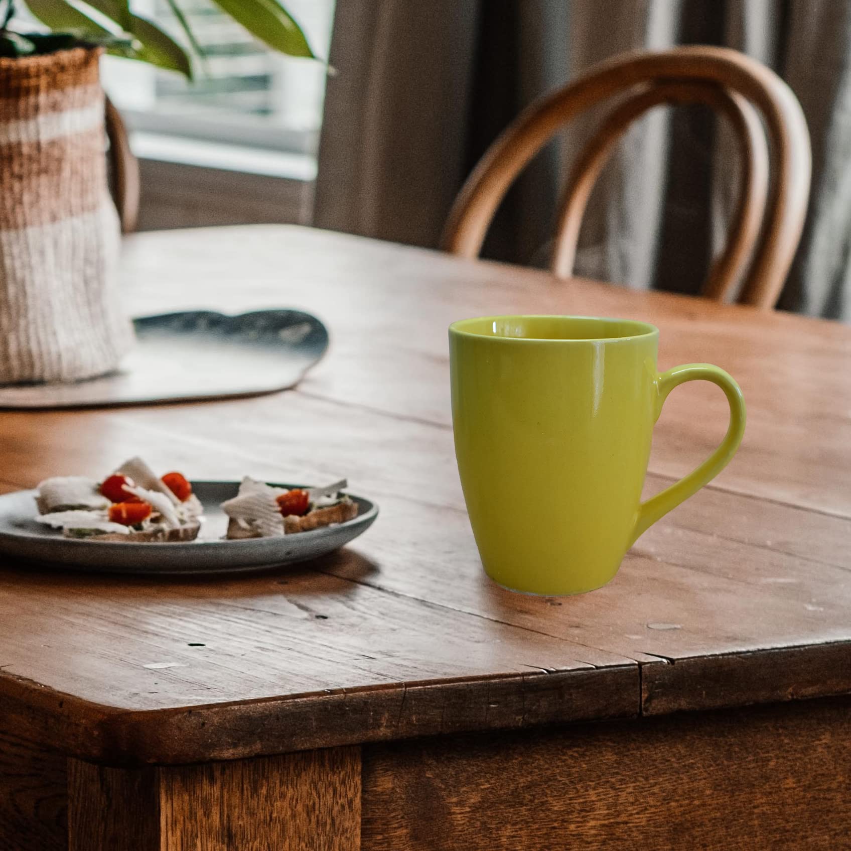 Kunhar Ceramic Coffee Mug, Ceramic Milk Mug - 350 Ml, 2 Pieces, Luxor Gold