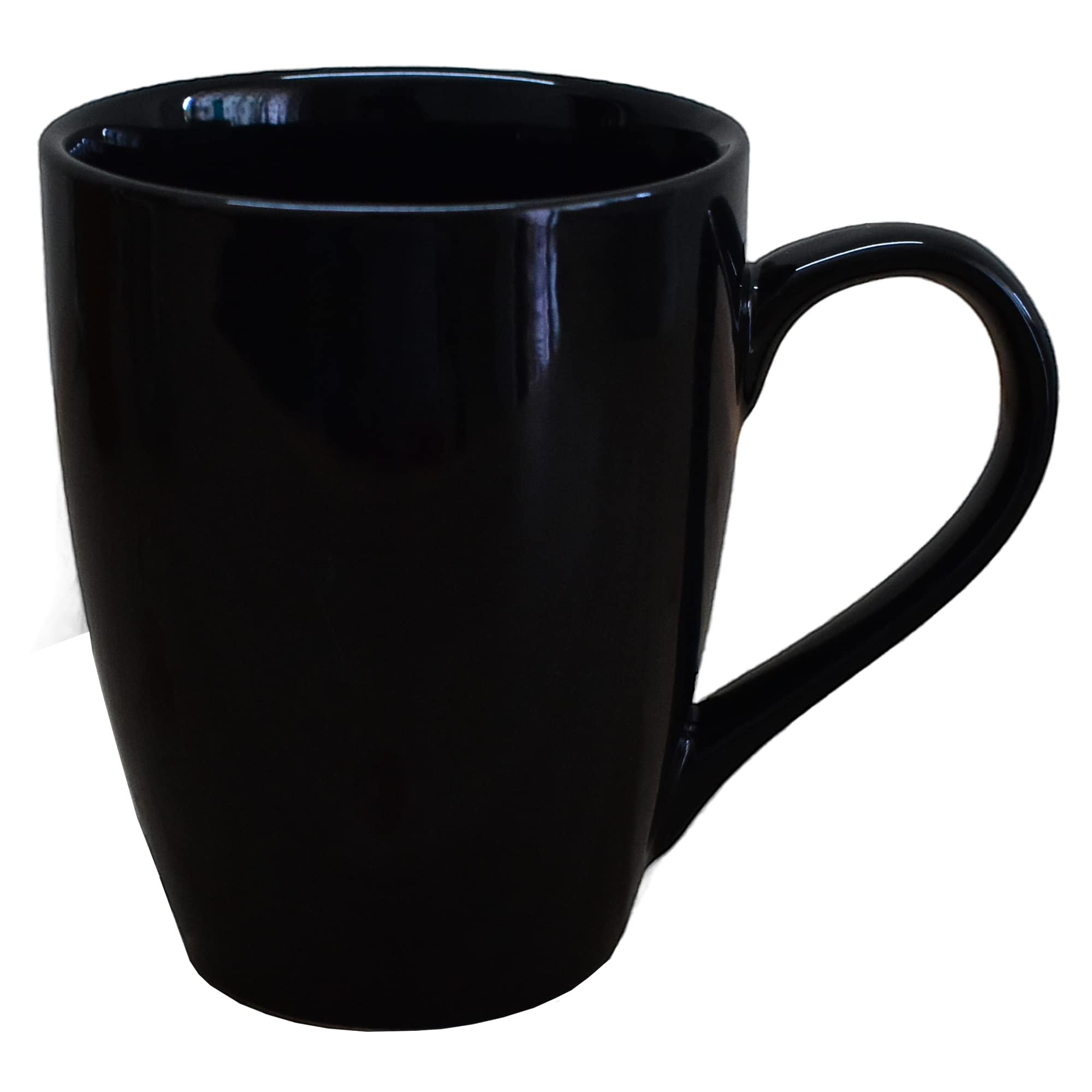 Kunhar Ceramic Coffee Mug, Ceramic Milk Mug - 350 Ml, 1 Piece, Black Shine