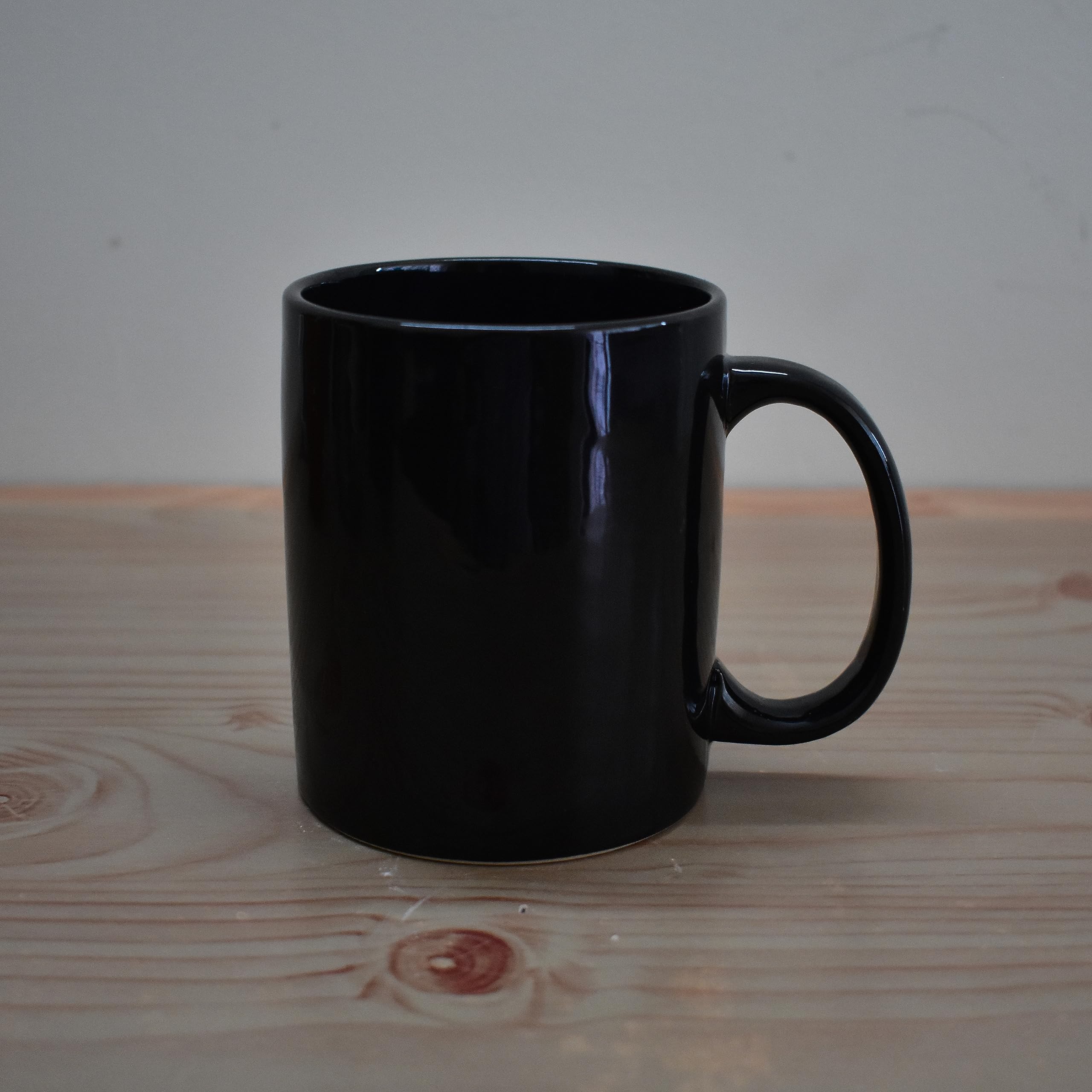 Kunhar Ceramic Coffee Mug, Ceramic Milk Mug - 350 Ml, 1 Piece, Black