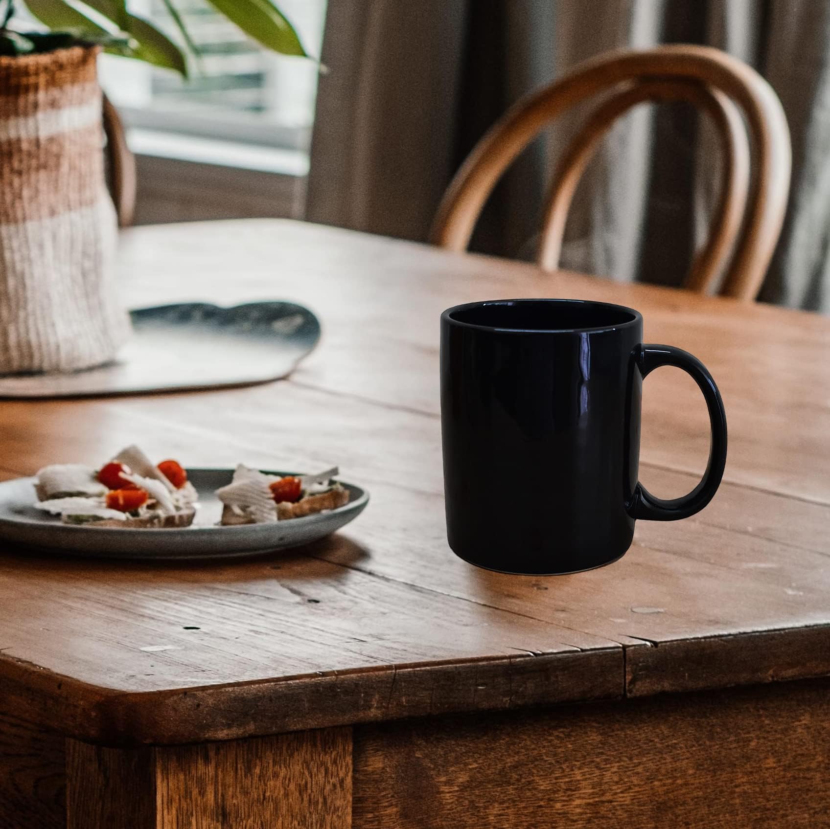 Kunhar Ceramic Coffee Mug, Ceramic Milk Mug - 350 Ml, 1 Piece, Black