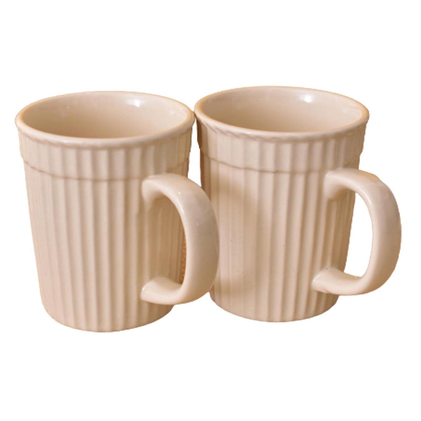 Kunhar Ceramic Coffee Mugs - 2 Piece, Wheat, 290ml