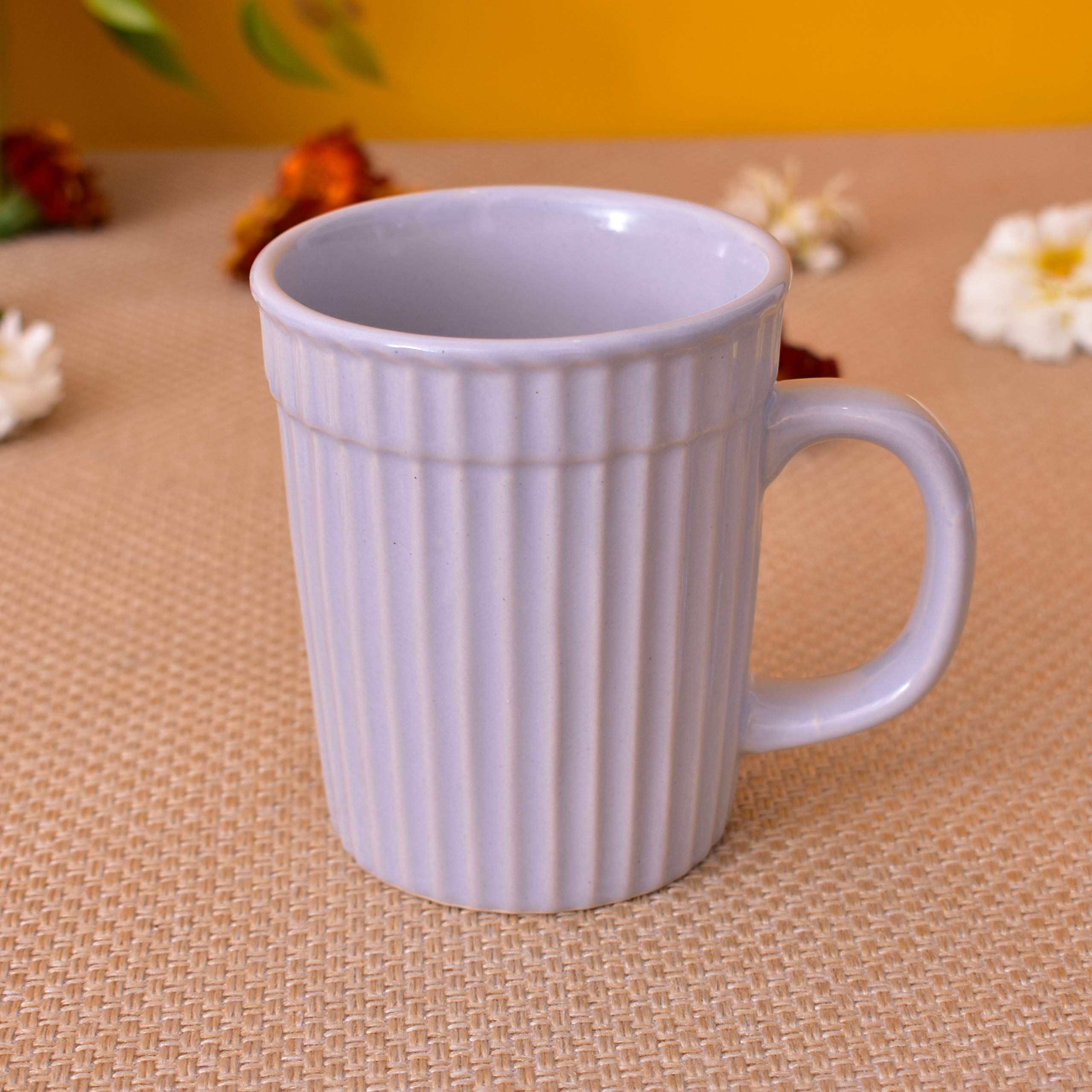 Kunhar Ceramic Coffee Mugs - 1 Piece, Baby Blue, 290ml