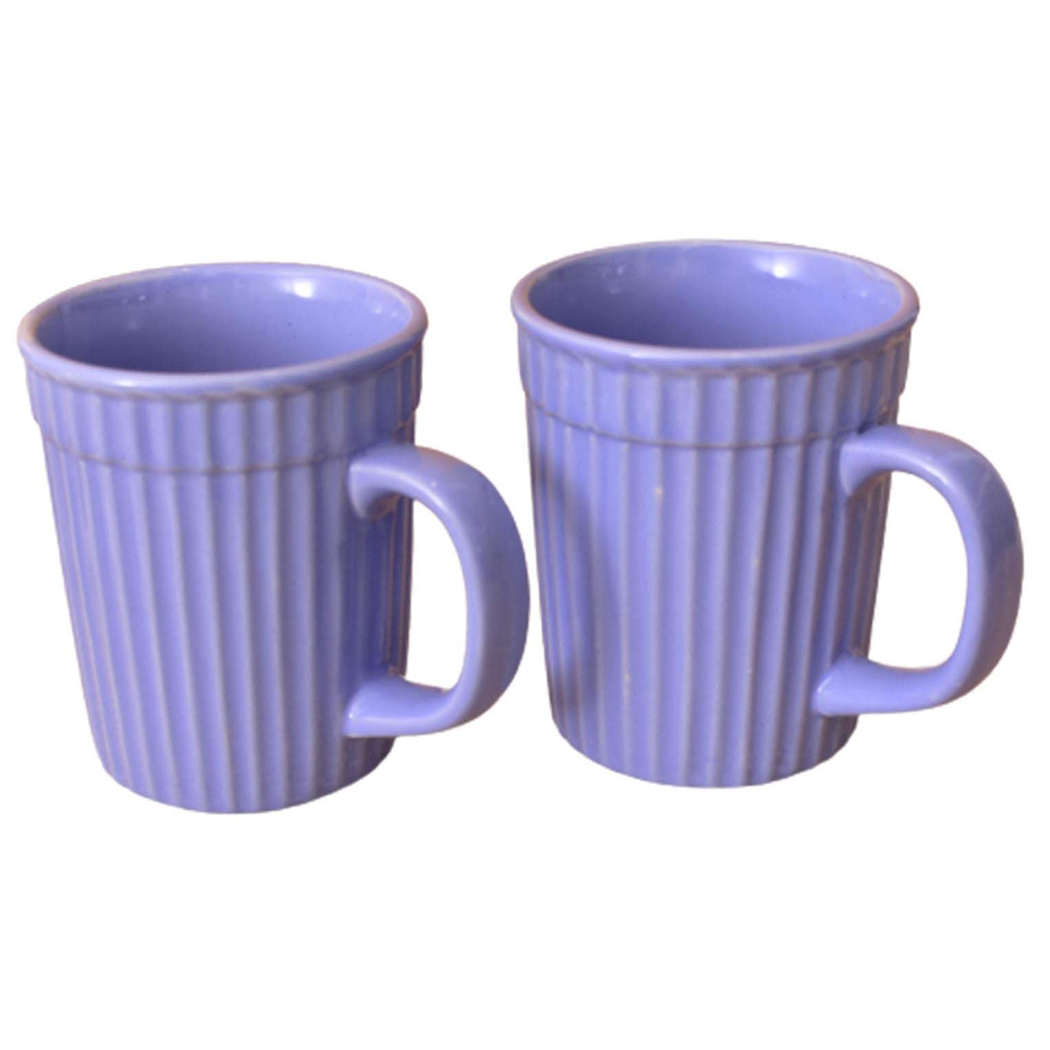 Kunhar Ceramic Coffee Mugs - 2 Piece, Cornflower Blue, 290ml