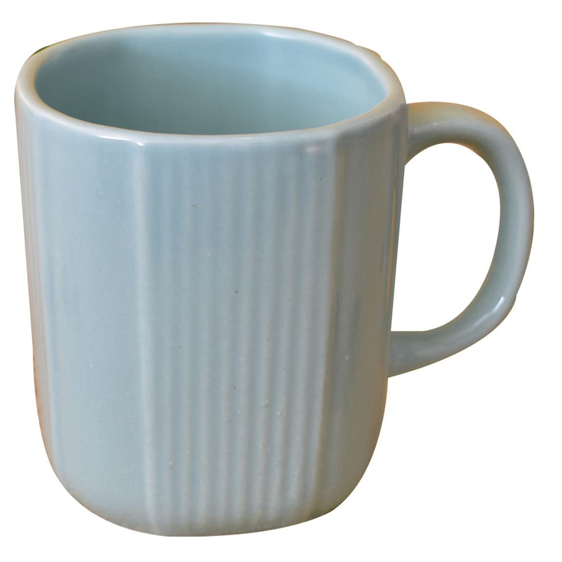 Kunhar Ceramic Coffee Mugs - 1 Piece, Cadet Blue, 300ml