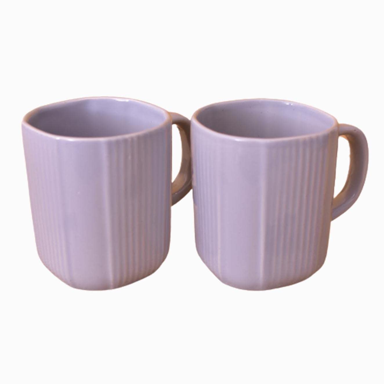 Kunhar Ceramic Coffee Mugs - 2 Piece, Baby Blue, 300ml