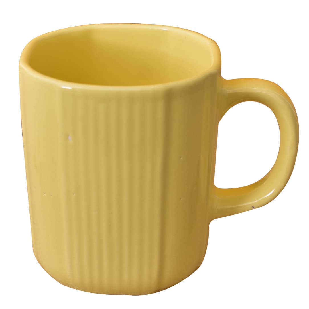 Kunhar Ceramic Coffee Mug - 6 Pieces, Multicolor, 300ml