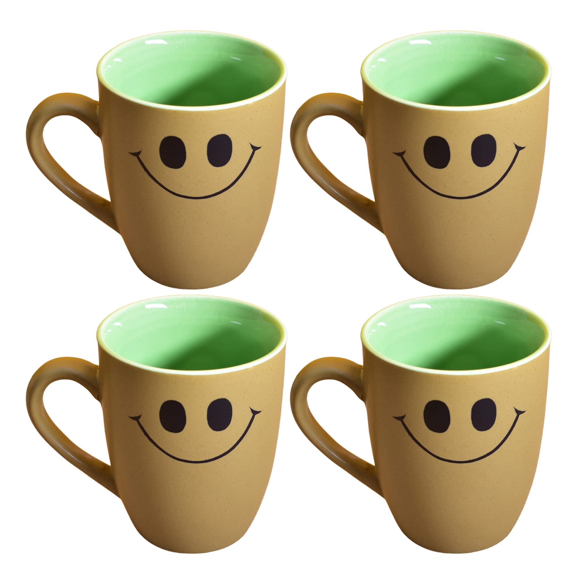 Kunhar Ceramic Milk Mug, Coffee Mug - 4 Pieces, Muddy Waters, 400 ml