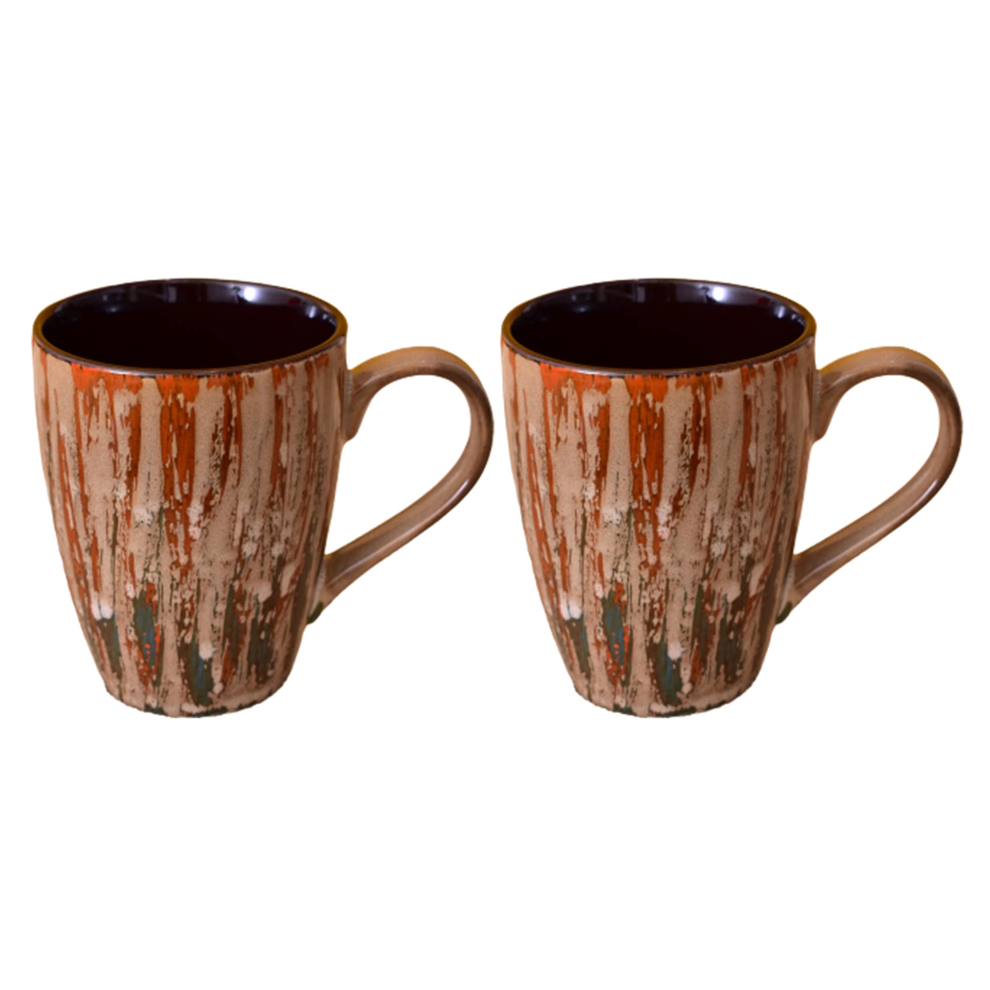 Kunhar Ceramic Coffee Mug - 2 Pieces, French Beige, 300ml