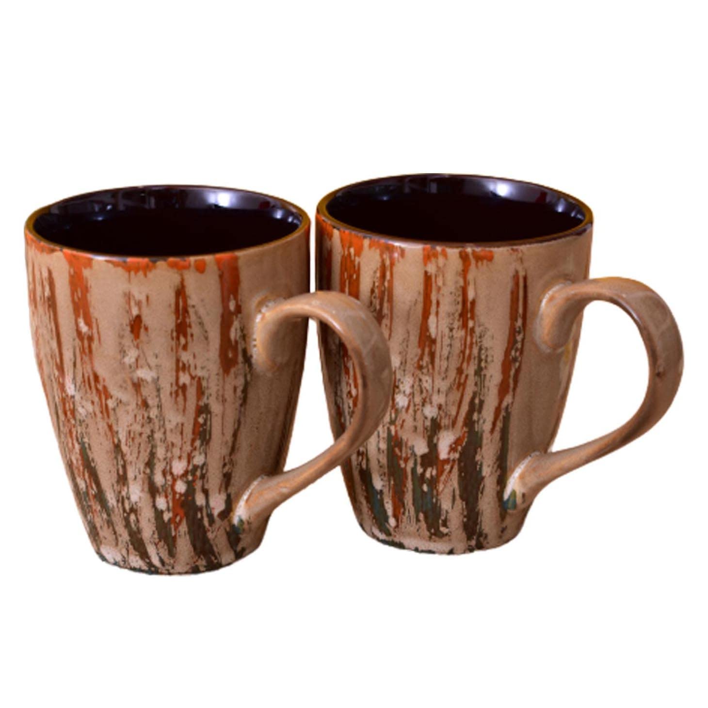 Kunhar Ceramic Coffee Mug - 2 Pieces, French Beige, 300ml