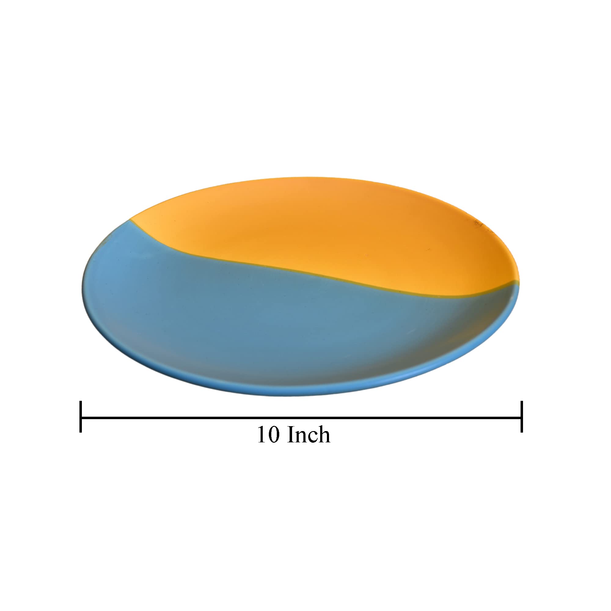 Kunhar Ceramic Plate, 10 Inch, 2 Pieces, Multicolor