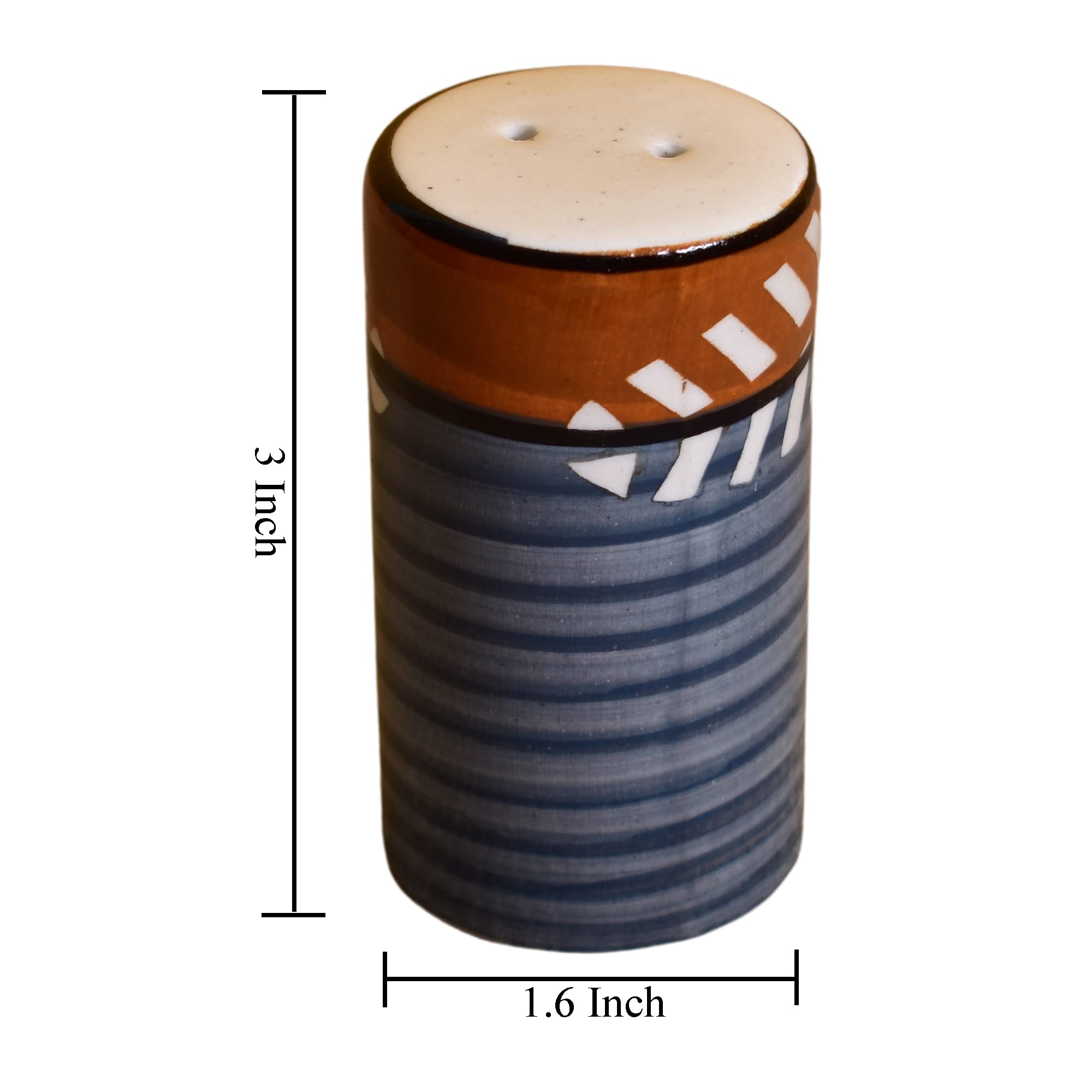 KunhaR Ceramic Pepper Shaker, Salt Shaker Dispenser, Spice Dispenser, 1 Piece, Brown