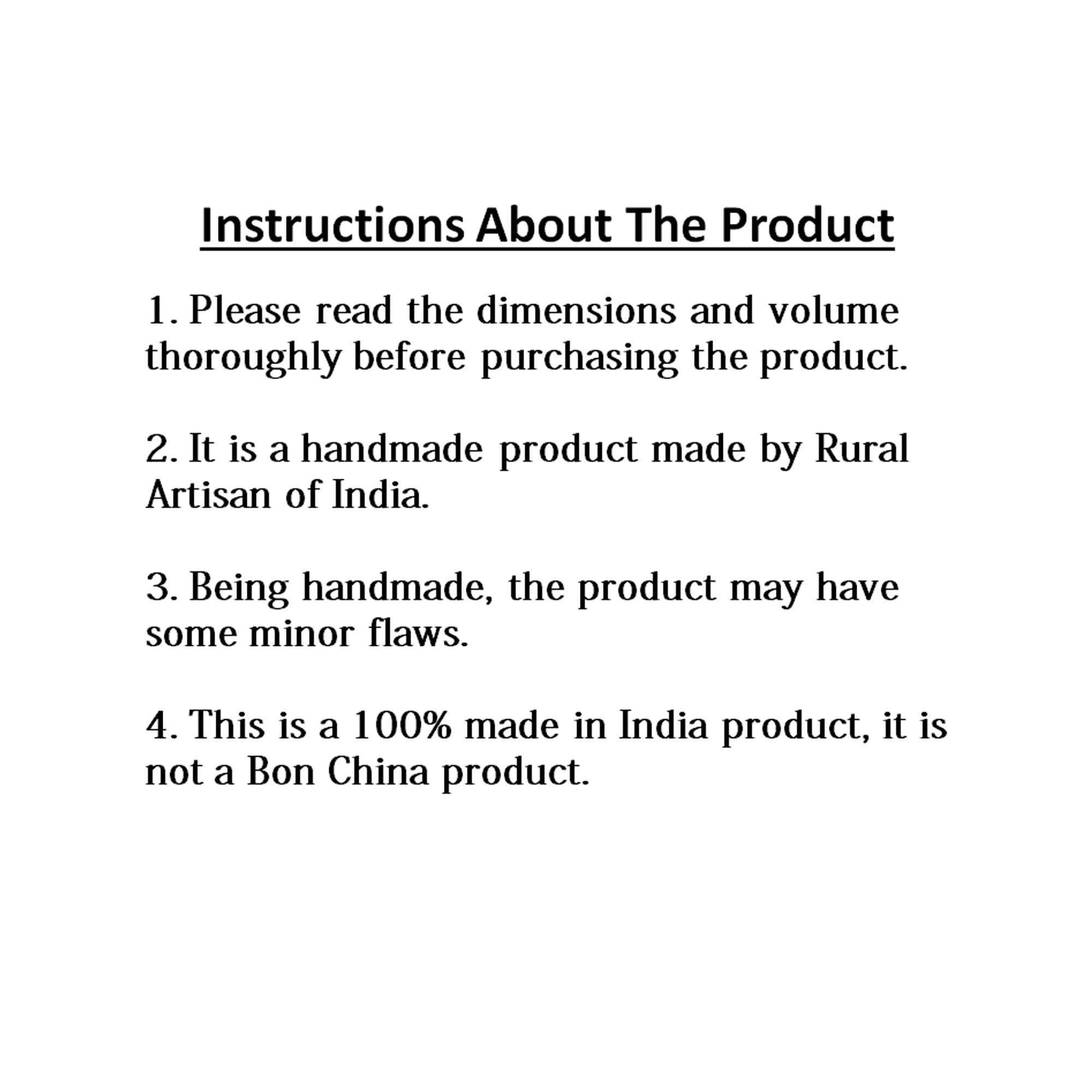 Kunhar Ceramic Mixing Bowls - 750 ML, 500 ML and 300 ML, 3 Pieces, Yellow Blue