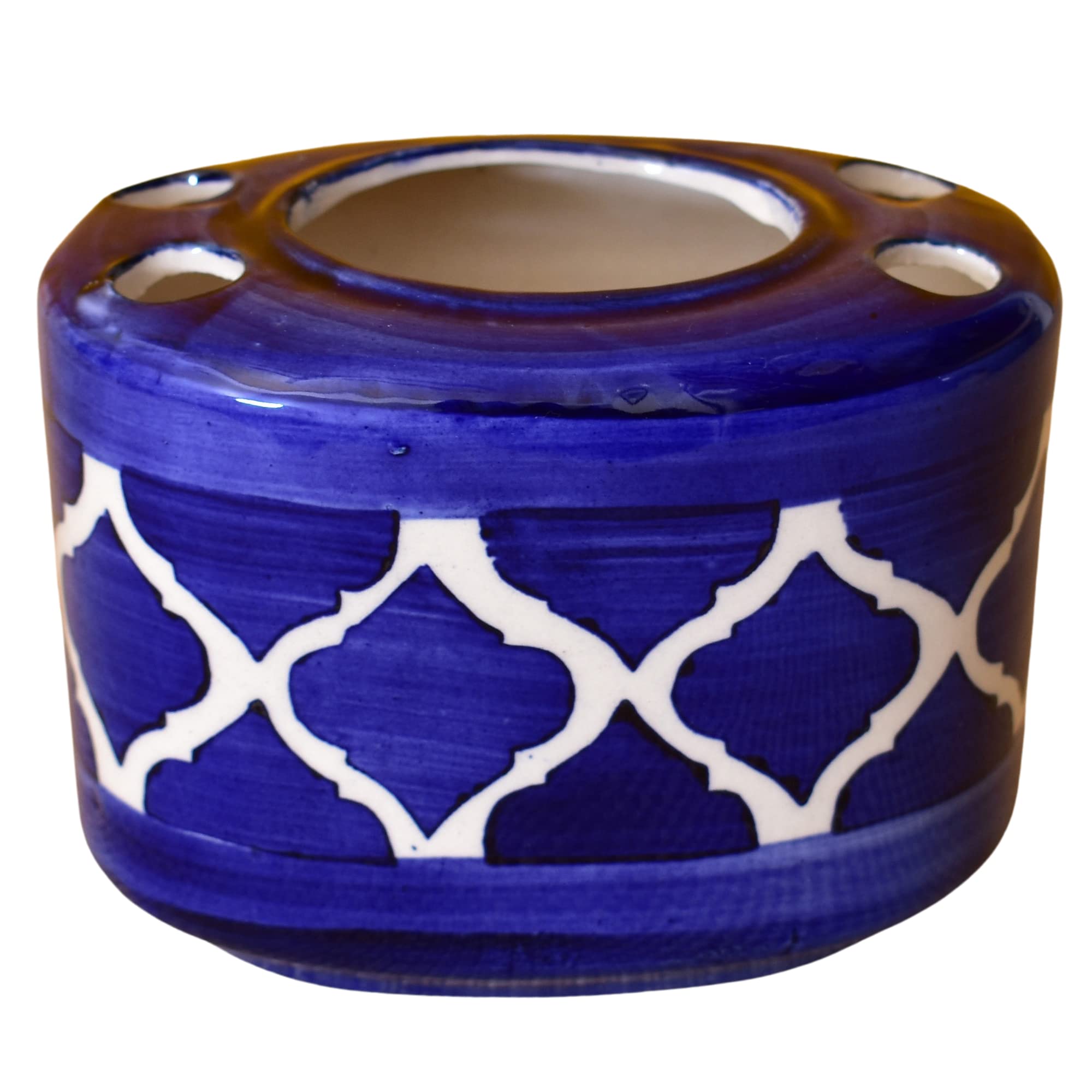 KunhaR Ceramic Toothbrush Holder Stand for Bathroom, Blue Chidi